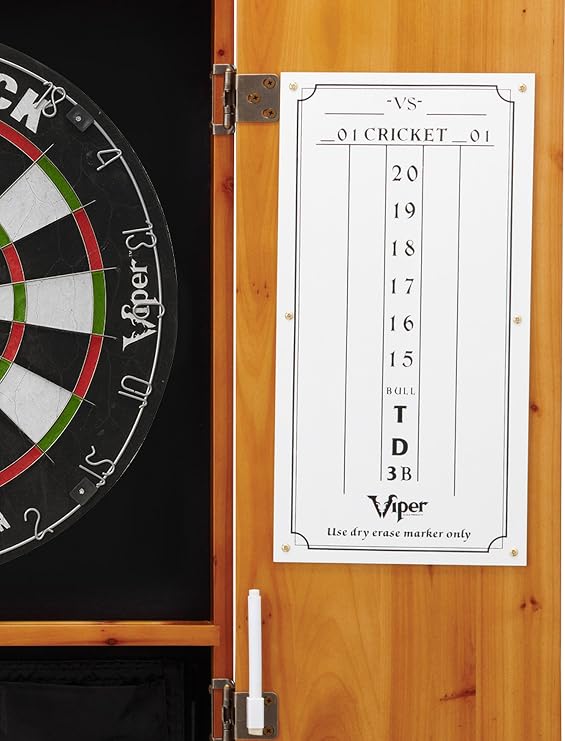 Viper Metropolitan Solid Wood Cabinet & Sisal/Bristle Dartboard Play-Ready Bundle