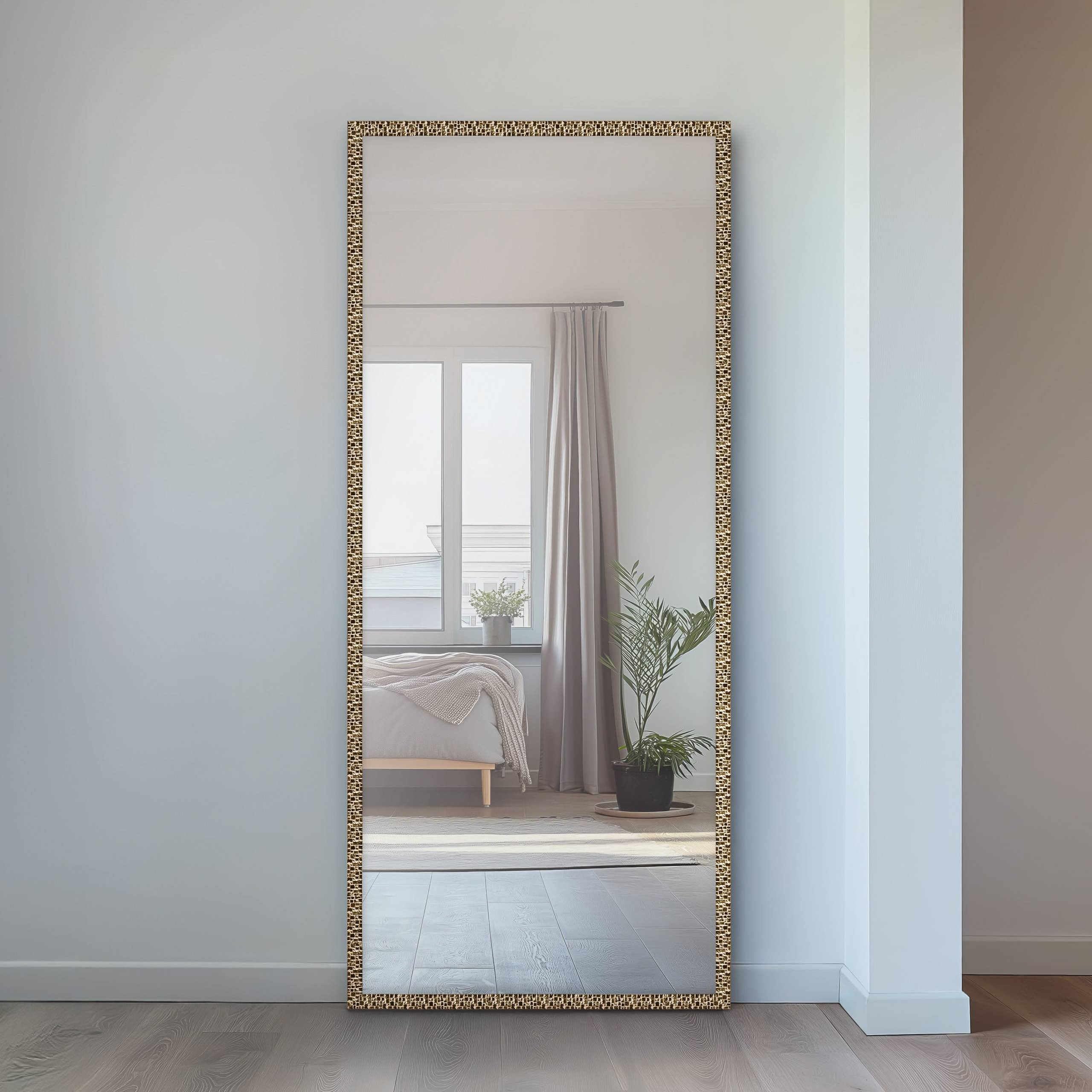 Nielsen Home Gold Florentina Rectangular Wall Mirror - 70X170cm, Full Length With Hanging Set - Modern Home Décor