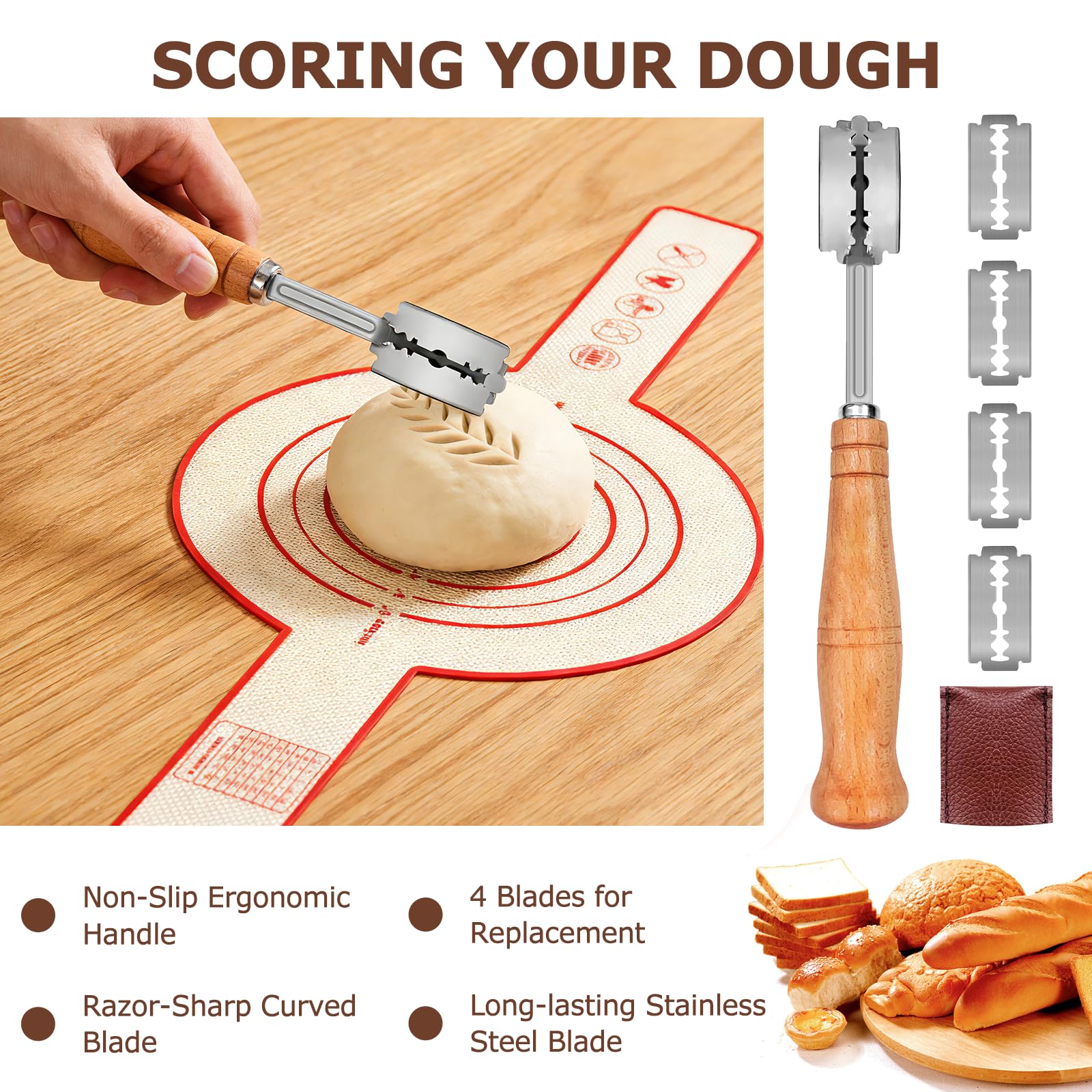 Set di 16 cestini di lievitazione per lievitazione naturale, pieghevoli in silicone, rotondi e ovali, 25 cm e 23 cm, con vetro lievitato, per panettieri professionali e casalinghi