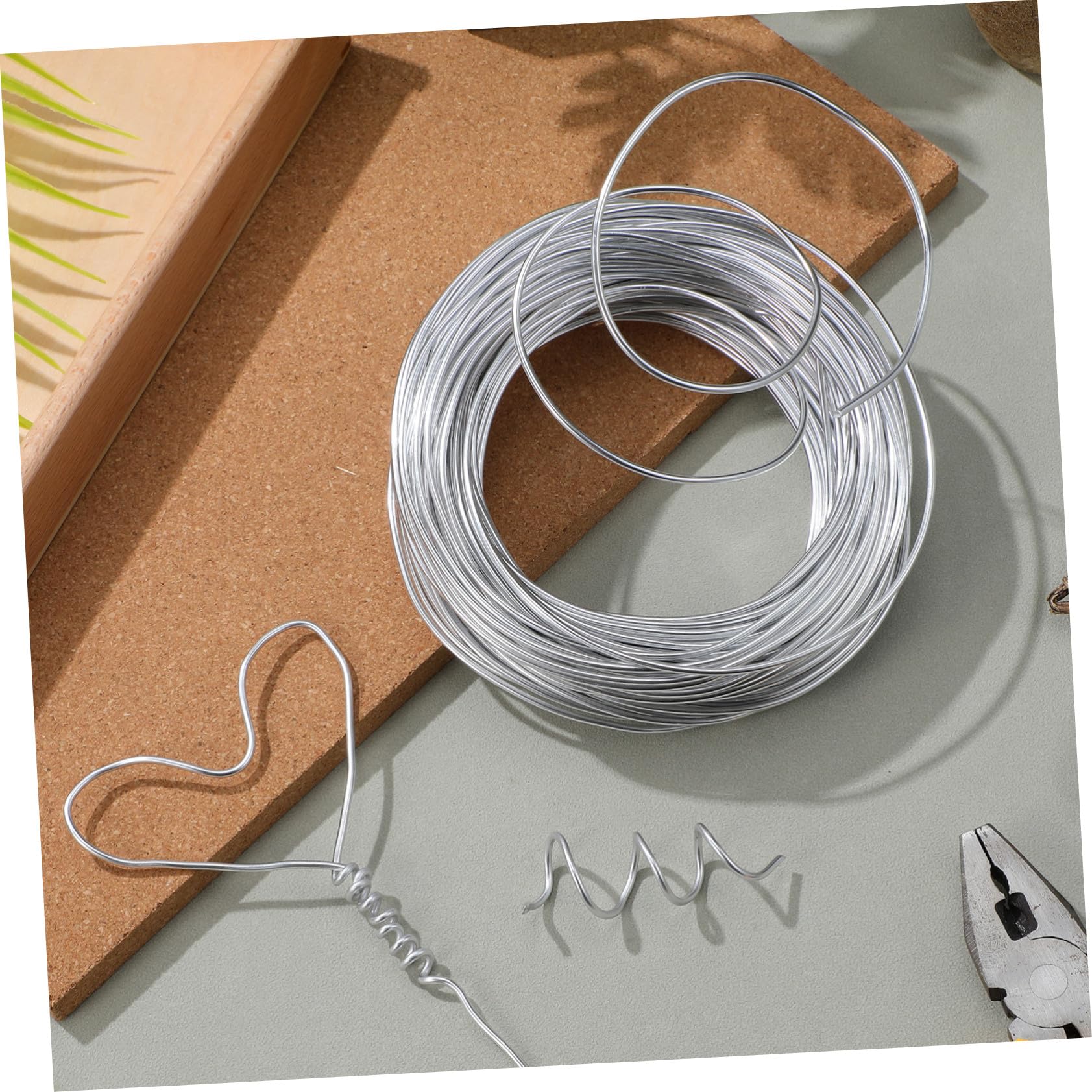 Filo di Alluminio Artigianale Argento 2 Pezzi per DIY
