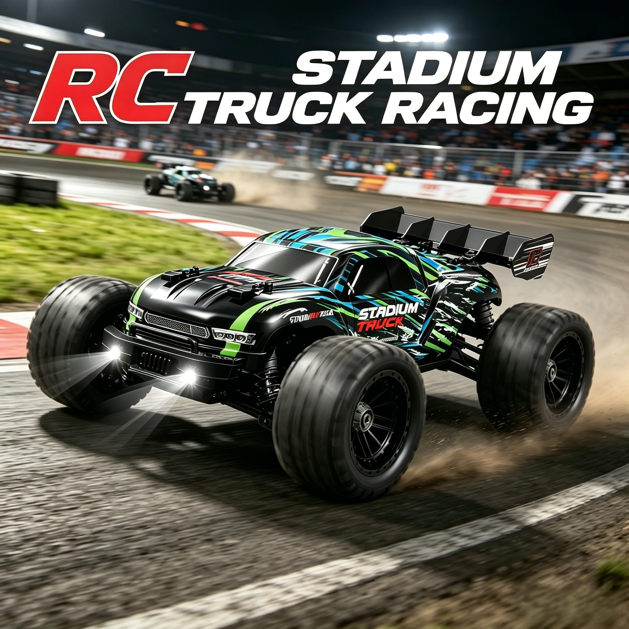 HAIBOXING Ferngesteuertes Auto 18858E, 1/18 Neues Modell 4WD 36+ km/h Hobby Offroad Monstertruck mit 2 Batterien, wasserdichte RC Truggy RTR Geländegängig Spielzeug 35 Minuten Laufzeit