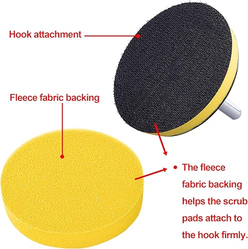 Miniatura 5 de SIQUK 23 almohadillas de pulido de 6 pulgadas, kit de almohadillas de pulido de espuma, almohadillas de pulido de cera, accesorio de amortiguador de