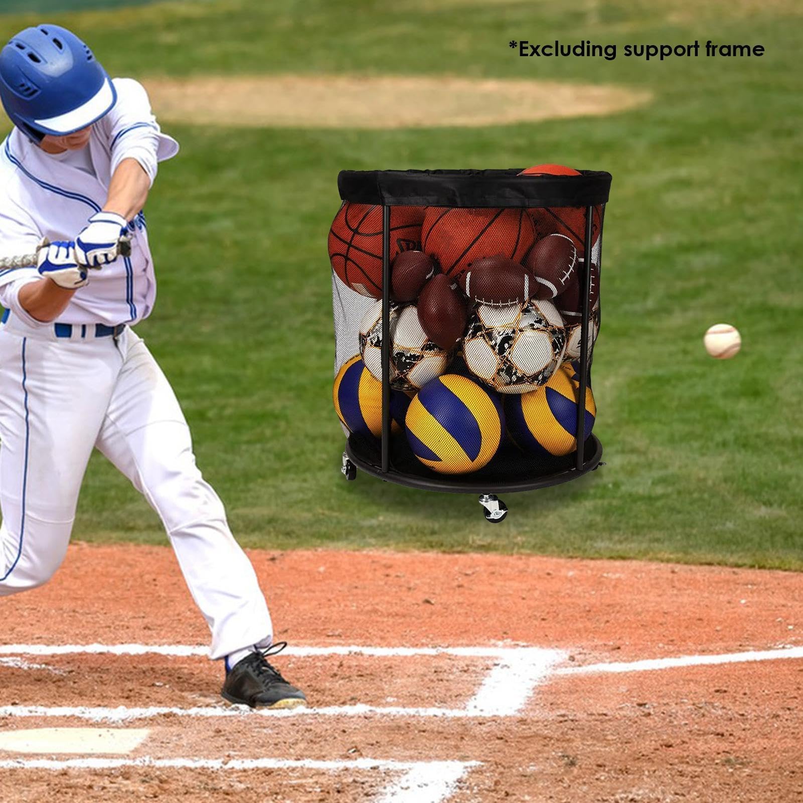 15 l sportowa siatkowa torba na piłkę nizer do piłki nożnej koszykówki, siatkówki, baseballu i sprzętu pływackiego, uchwyt na sprzęt do łatwego przechowywania