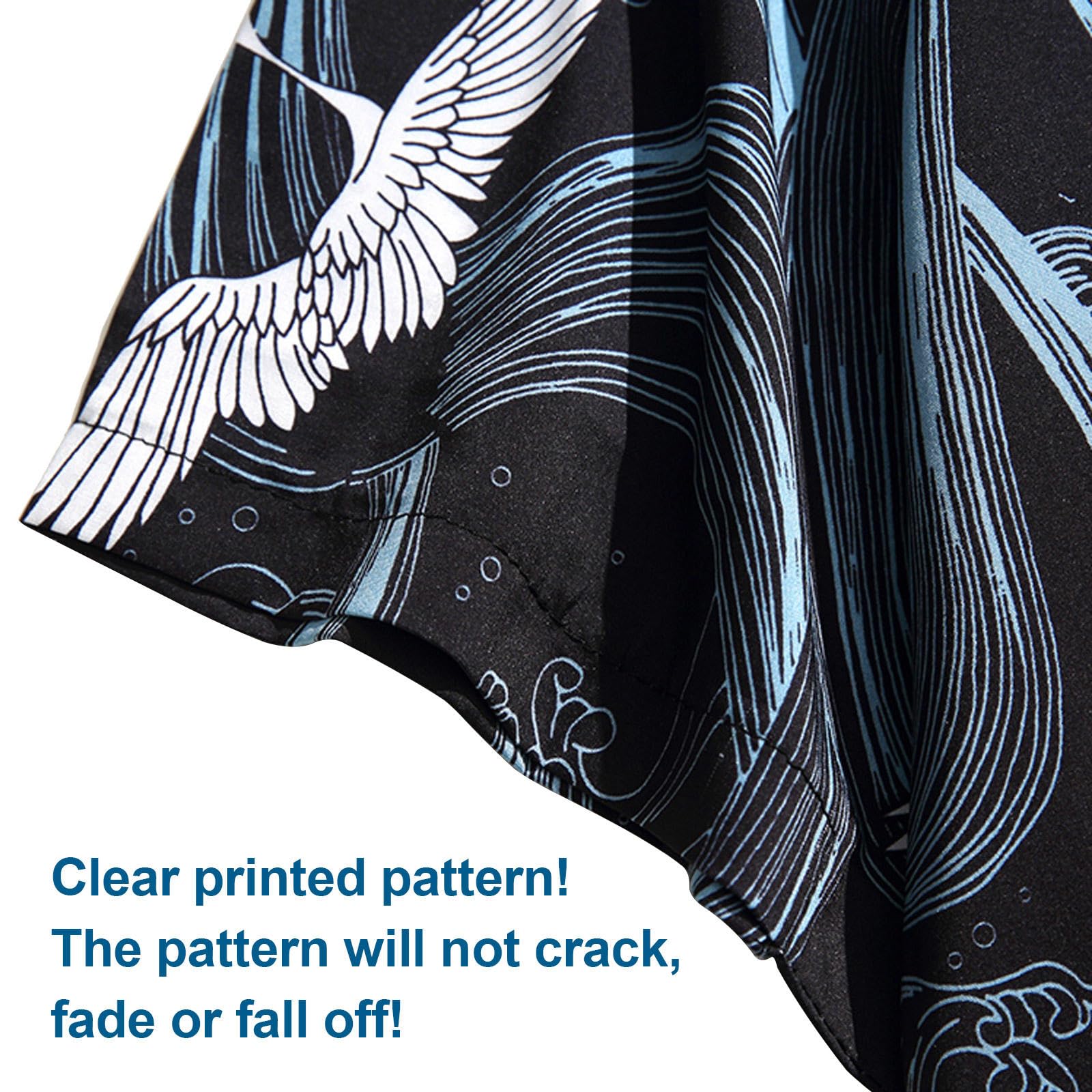 CHUIKUAJ Kimono da Uomo, Cardigan Lungo, Manica 3/4, Kimono con Cintura, Stampa Drago, Aperto sul Davanti, Soprabito - Taglie Forti,Black-8XL