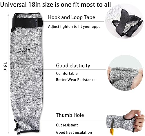 Miniatura 2 de Manga de protección para brazos, manga de protección de brazo de seguridad de nivel 5, manga protectora anticortes, resistente a las quemaduras,