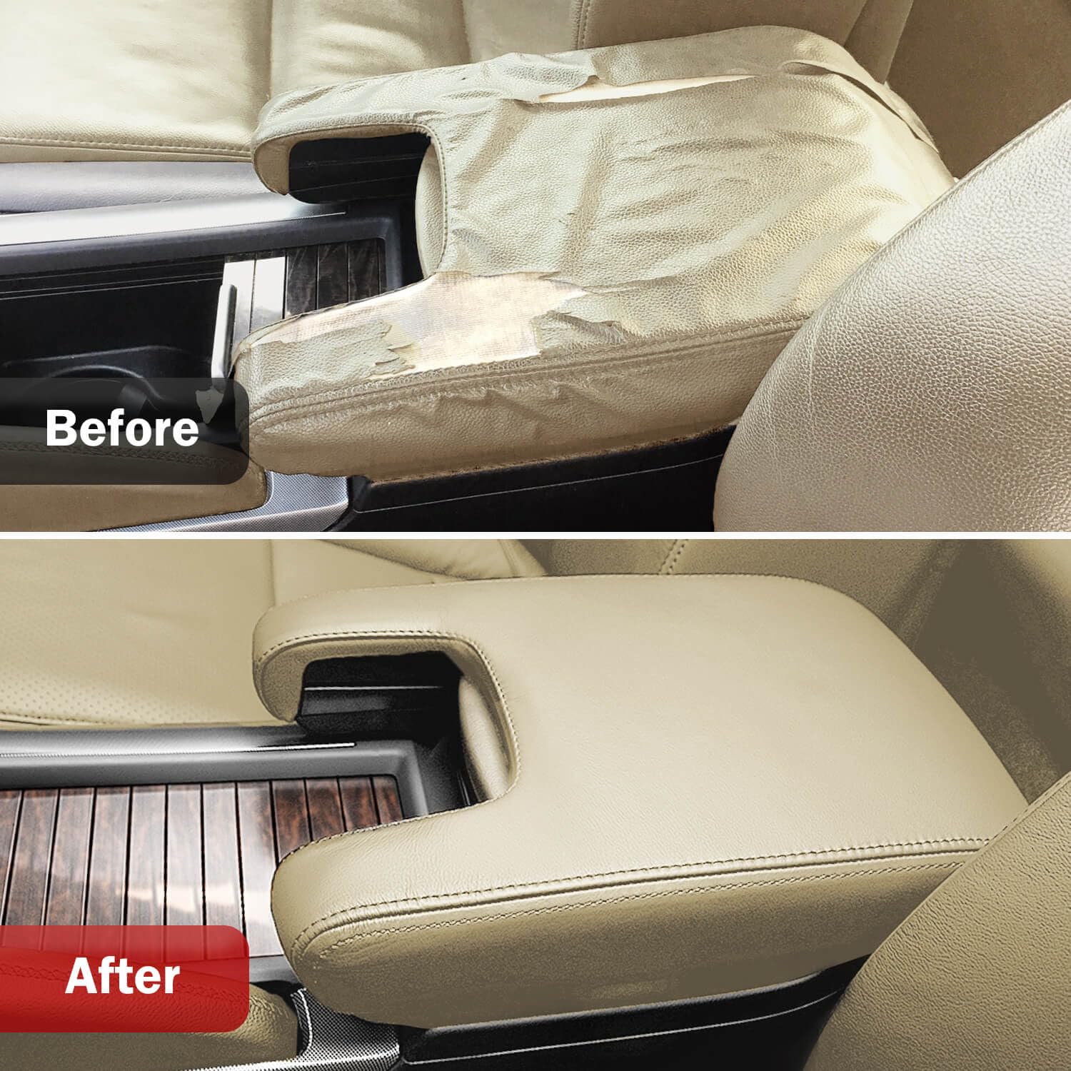 Beige Microfiber Leather Center Console Cover – For Acura TSX 2009-2014