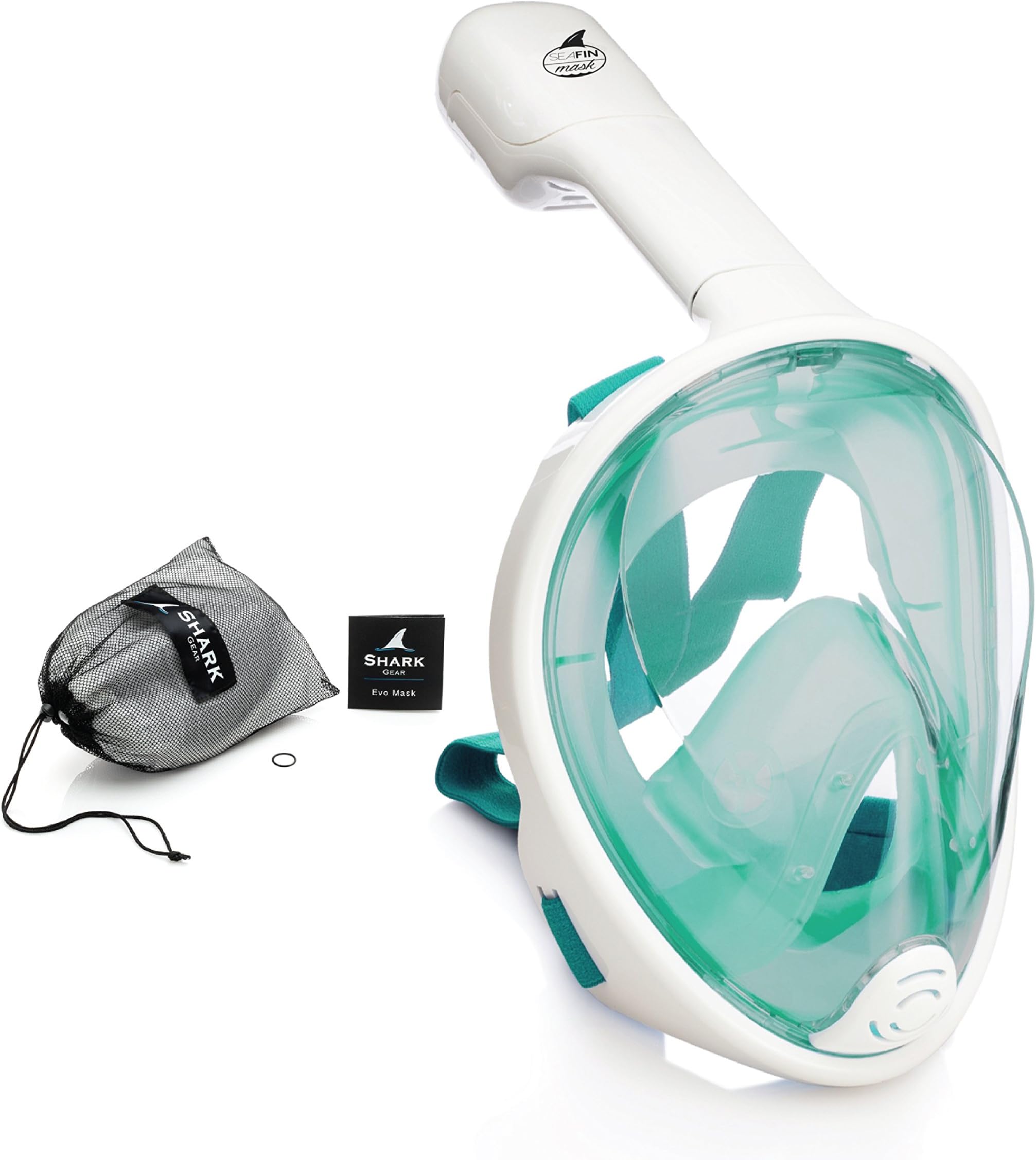 SeaFin Mask Full Face Snorkel Mask Technology. Tubeless Design. Anti-Fogging, Anti-Leaking. Adult and Youth Sizing. (L/XL) (Green)