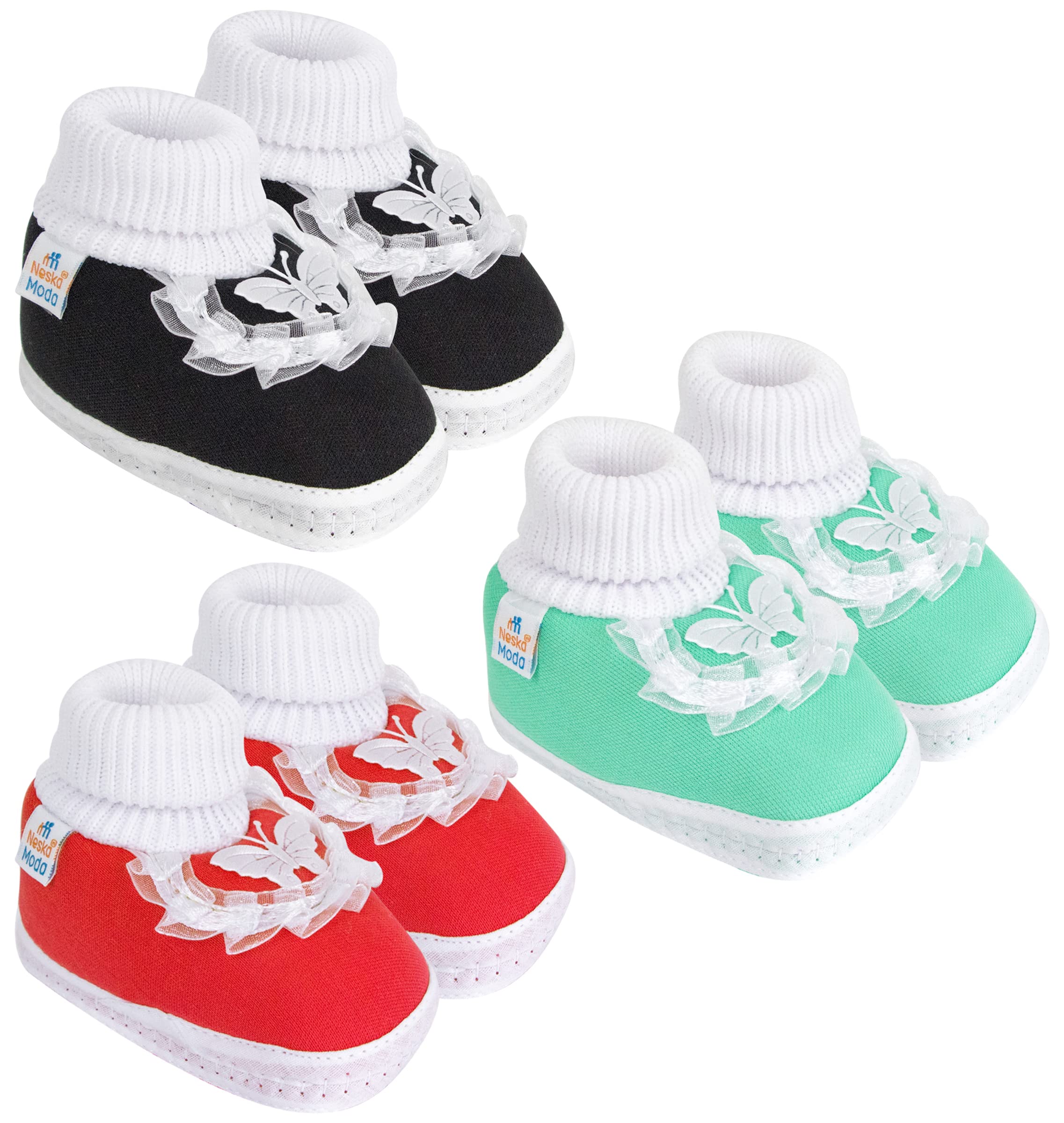 See full amazon price history chart for Neska Moda 6 To 12 Months Baby Girls Pack of 3 Pair Cotton Butterfly Frill Baby Booties (Black,Red,Mint) -BT44andBT41andBT42 Neska Moda 6 To 12 Months Baby Girls Pack of 3 Pair Cotton Butterfly Frill Baby Booties (Black,Red,Mint) -BT44andBT41andBT42 (B09W2JYBFQ) Amazon Price History, Amazon Price Tracker