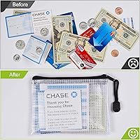 Vista 6 de Tamaño A4/B8, bolsas de malla de plástico con cremallera, carpetas de archivos de documentos resistentes al desgarro, bolsa organizadora