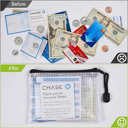Miniatura 7 de Tamaño A5B8, bolsas de malla de plástico con cremallera, carpetas de archivos de documentos resistentes al desgarro, bolsa organizadora de
