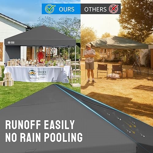Miniatura 163 de CROWN SHADES - Toldo desplegable de 10 x 10 pies con 1 pared lateral, tienda de campaña de playa que se arma con solo presionar un botón, glorieta