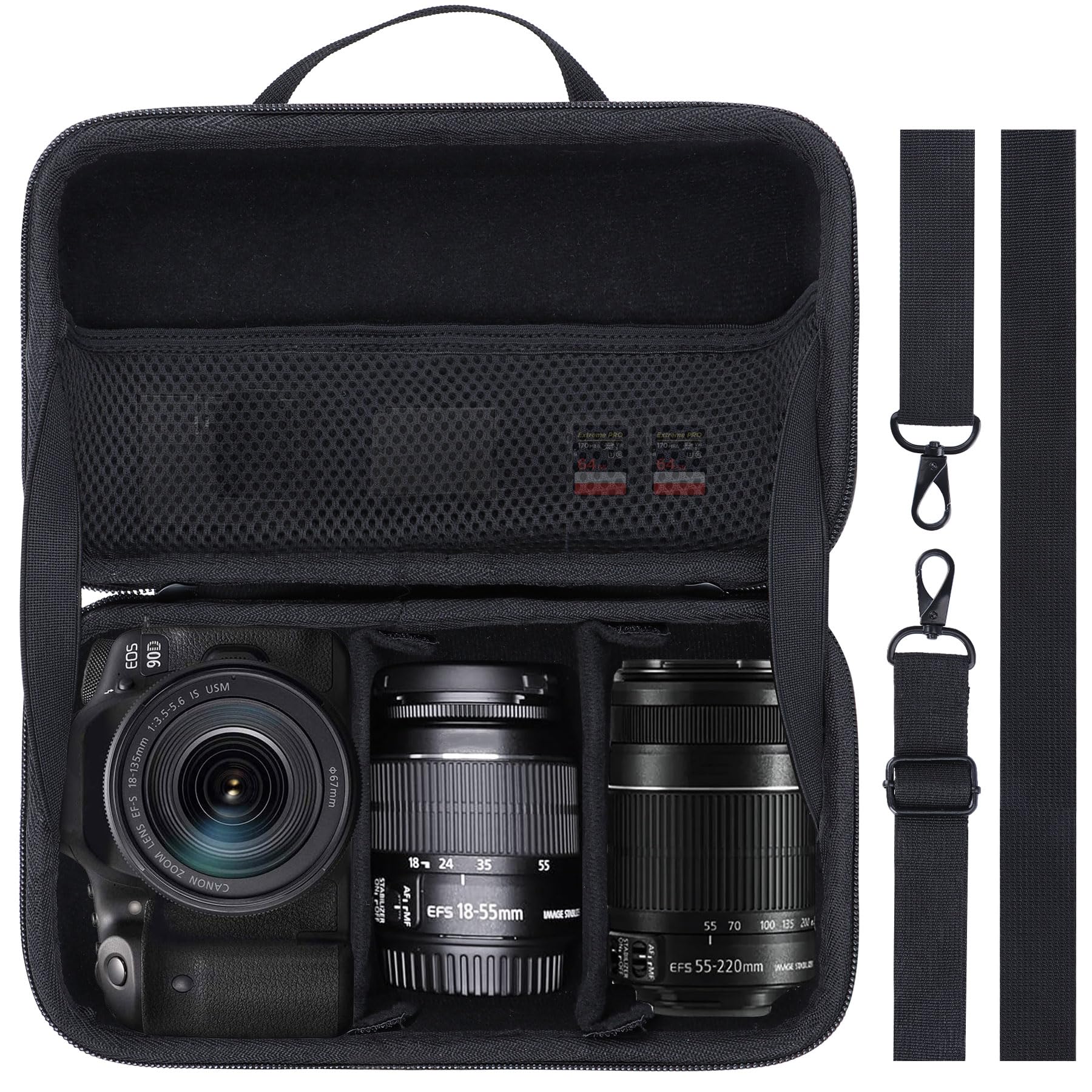 Lebakort Dur Étui Housse Cas Compatible avec Canon EOS 2000D / 800D / R100 / R50 / R5 / R6 Mark II / R7 / R8 / 90D / 5D Mark IV Appareil Photo