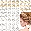 OIIKI 50PCS Rhinestone Pearl Spirals Hair Clips, Sparkle Crystal Flower Pearl Coil Hair Jewelry Clips, Hair Decorative Accessories for Bridal, Bridesmaid Flower Girls Wedding Party Prom 5 Styles