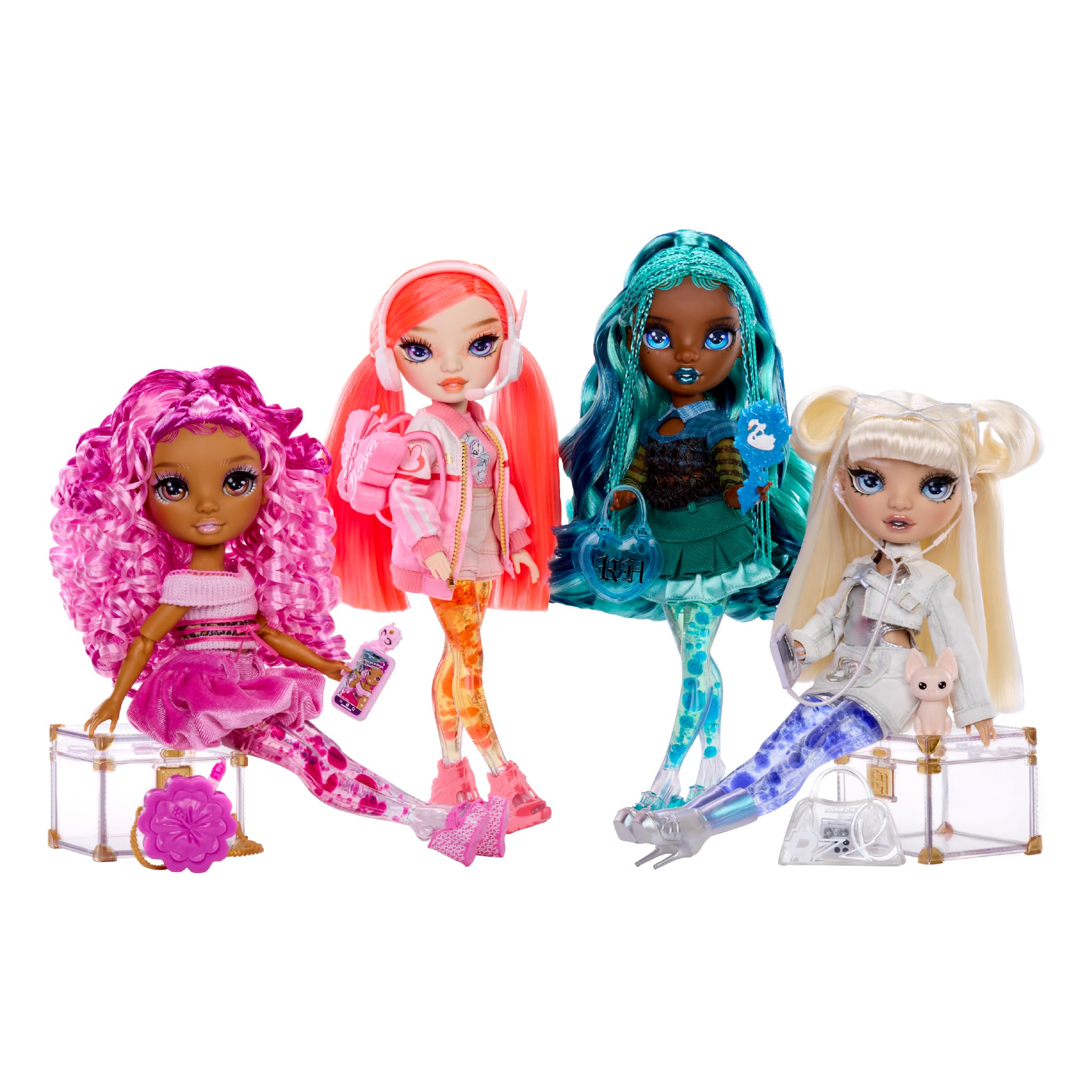 Rainbow High Sparkle & Shine Doll - Misty - 28 Cm Modna Lalka z Niebieskimi Włosami i Magicznymi Bąbelkami w Nogach. Koloruj, Stylizuj,Baw się i Kolekcjonuj, Dla Dzieci w Wieku od 4 do 12+ Lat