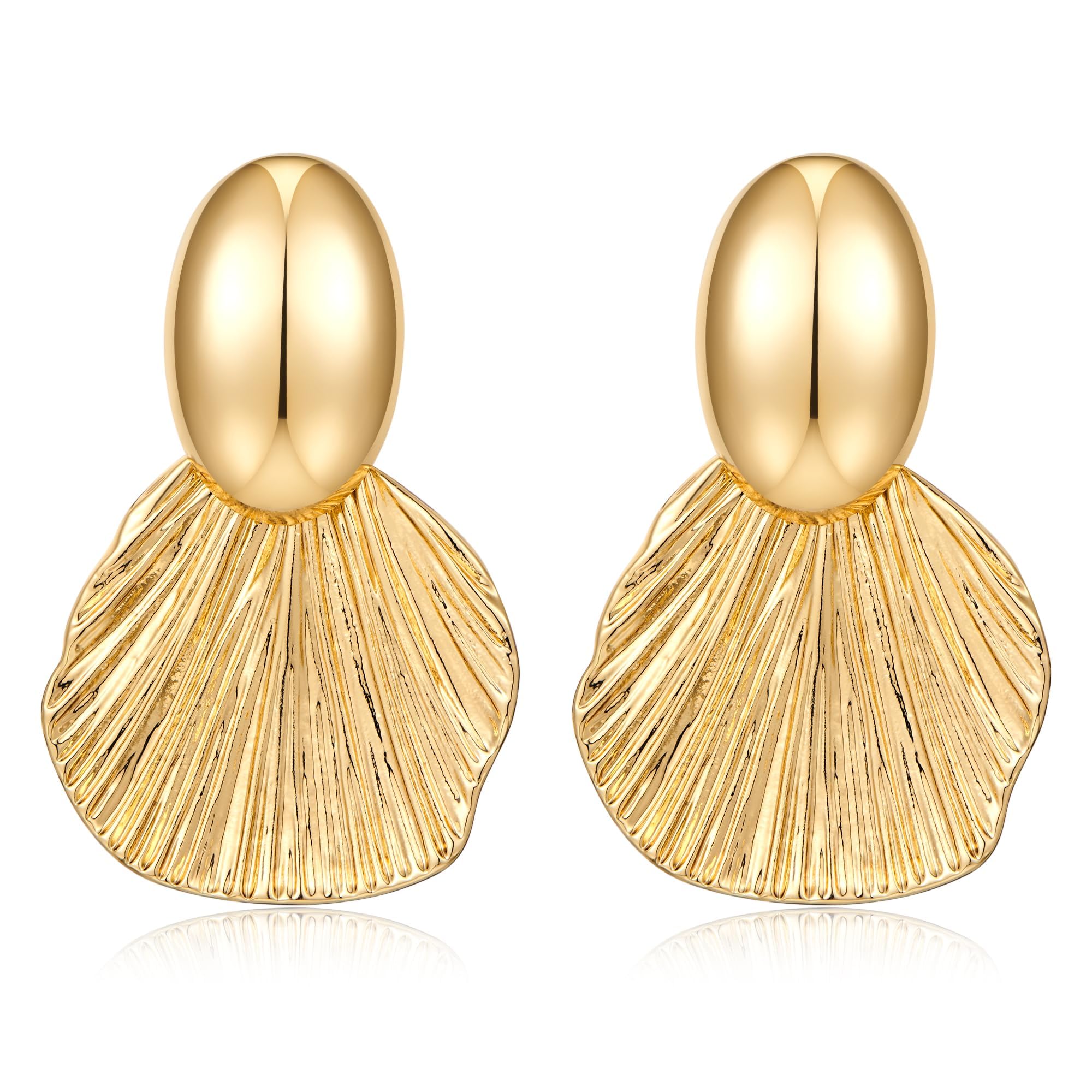 Clip On Earrings for Non Pierced Ears, Non Piercing Earrings for Women, Gold Leaf Design Fashion Jewelry, Elegant Statement Accessories for Formal Events-image-15