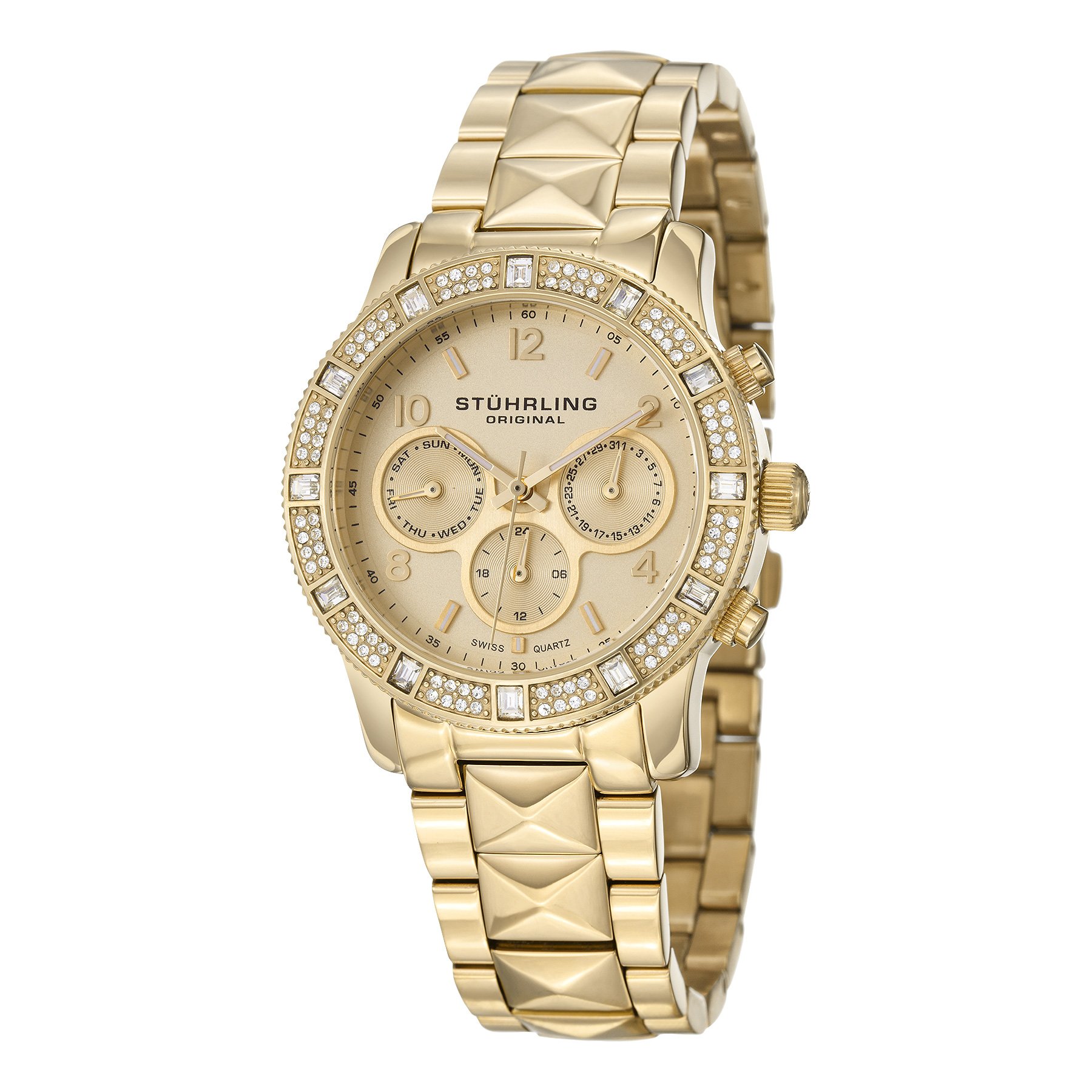 Stuhrling Original Symphony Nobilis Analog Gold Dial Womens Watch - 697.02 (B00I3T8A70) Amazon Price History, Amazon Price Tracker