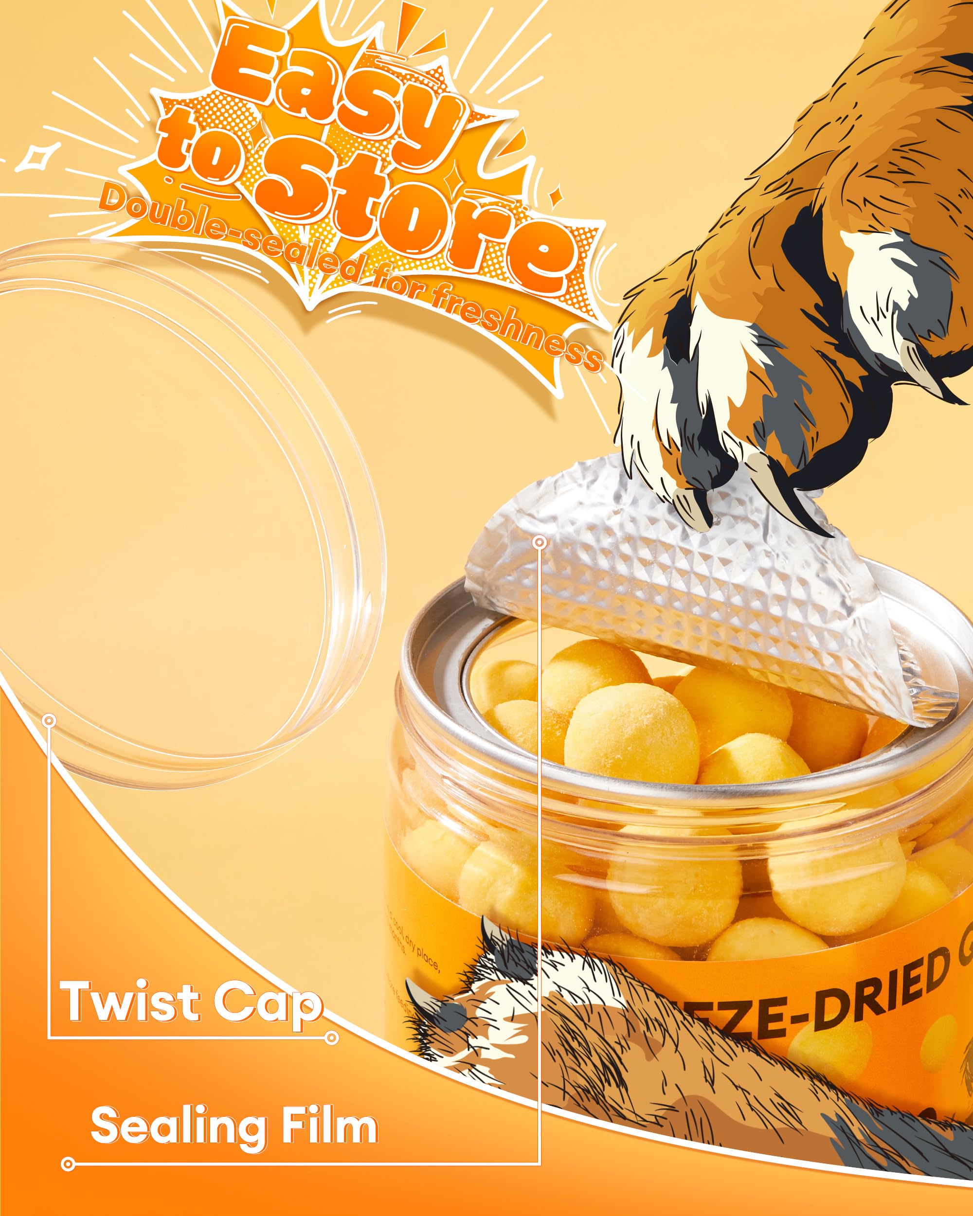 BUCATSTATE Freeze Dried Quail Egg Yolk Cats & Dogs, Treats, 150g, Single Ingredient, No Additives, 150 g (Pack of 1) - Image 4