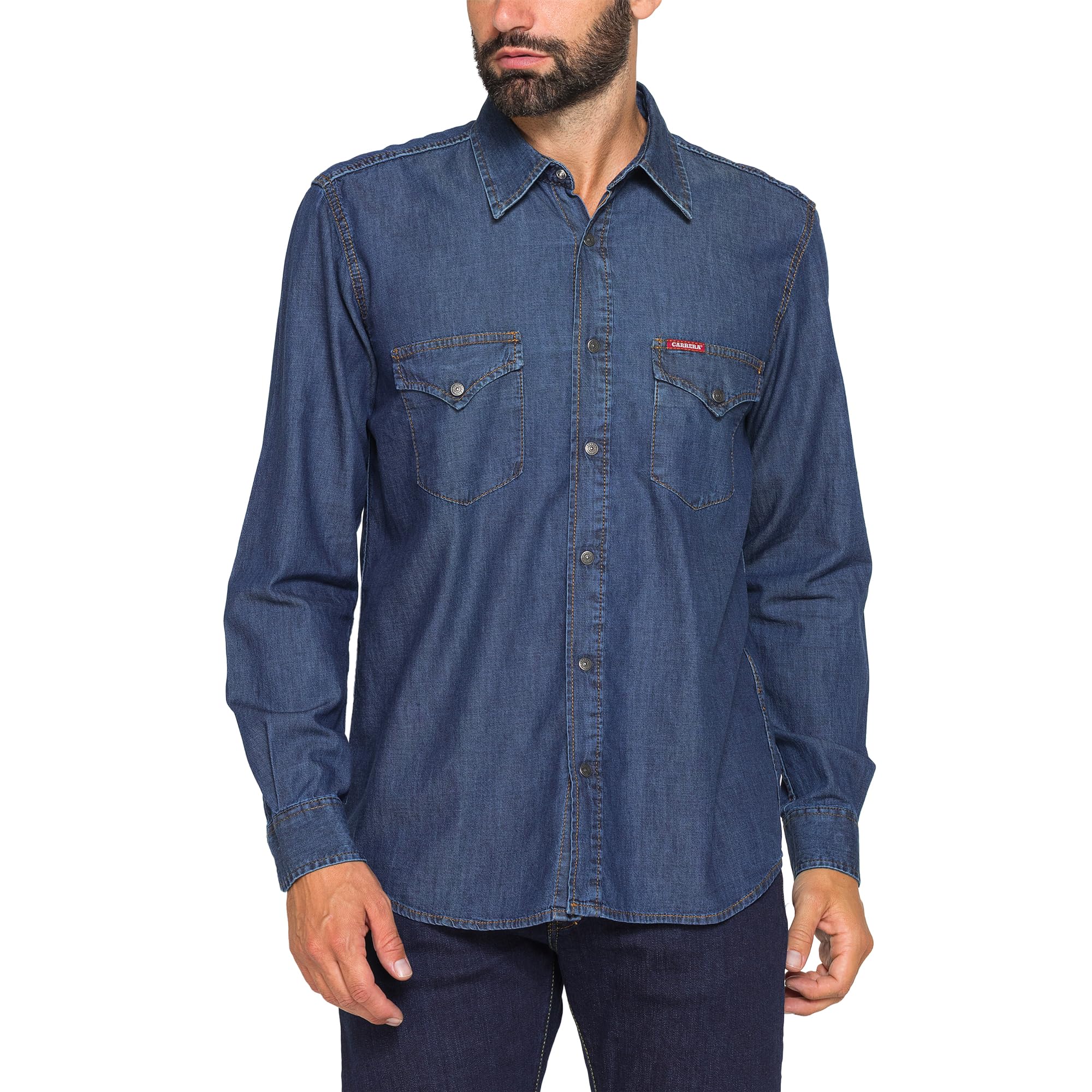 Carrera Camicia Western Uomo in Denim