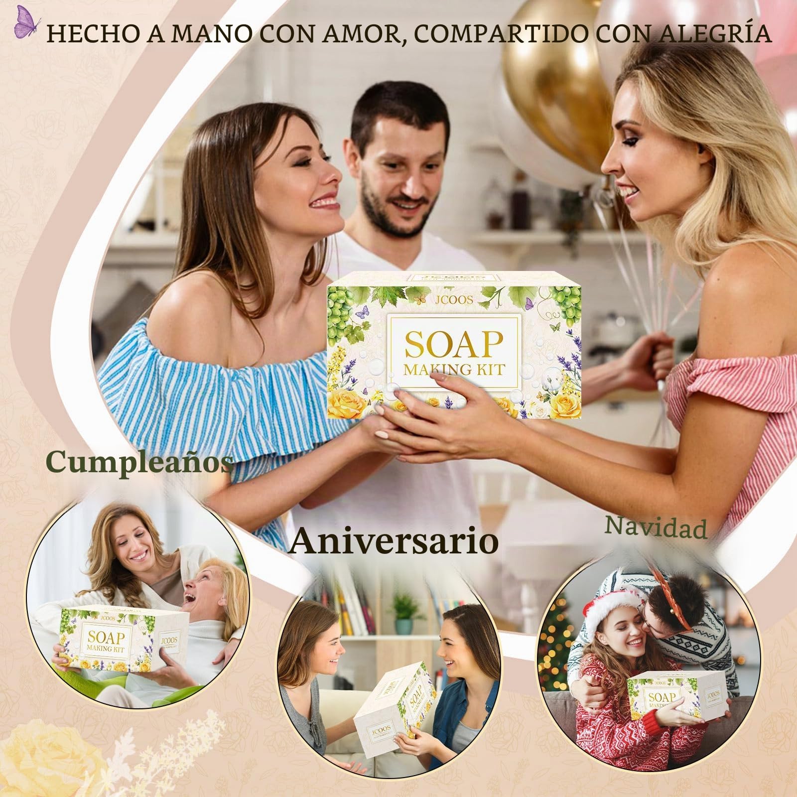 Vezerd kit para hacer jabón artesanal, creativo juego de manualidades para adultos, set de fabricación