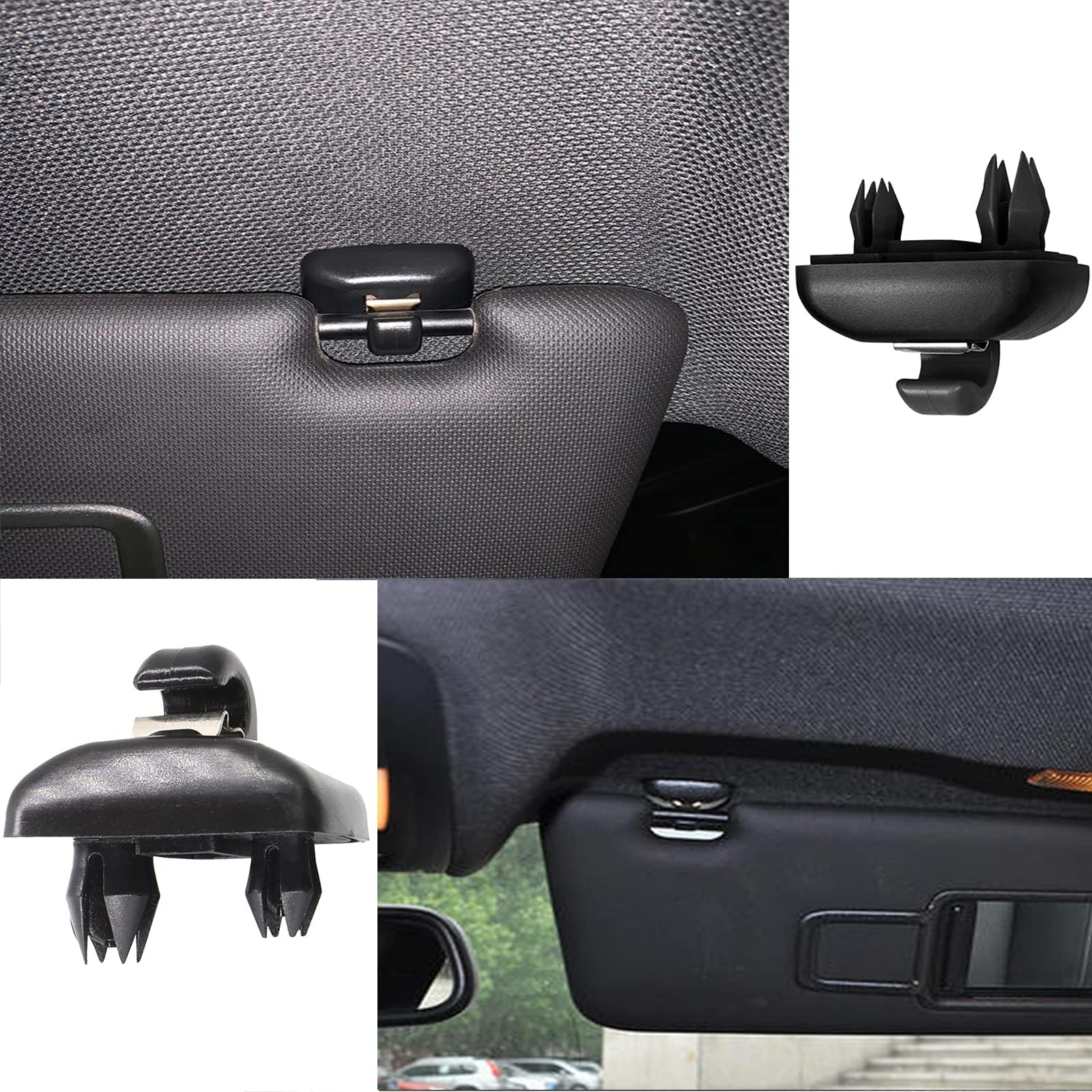 Clip Visiera Auto Per Audi - Sostituzione Parasole, Grigio, Compatibile Con A1 A3 A4 A5 Q3 Q5
