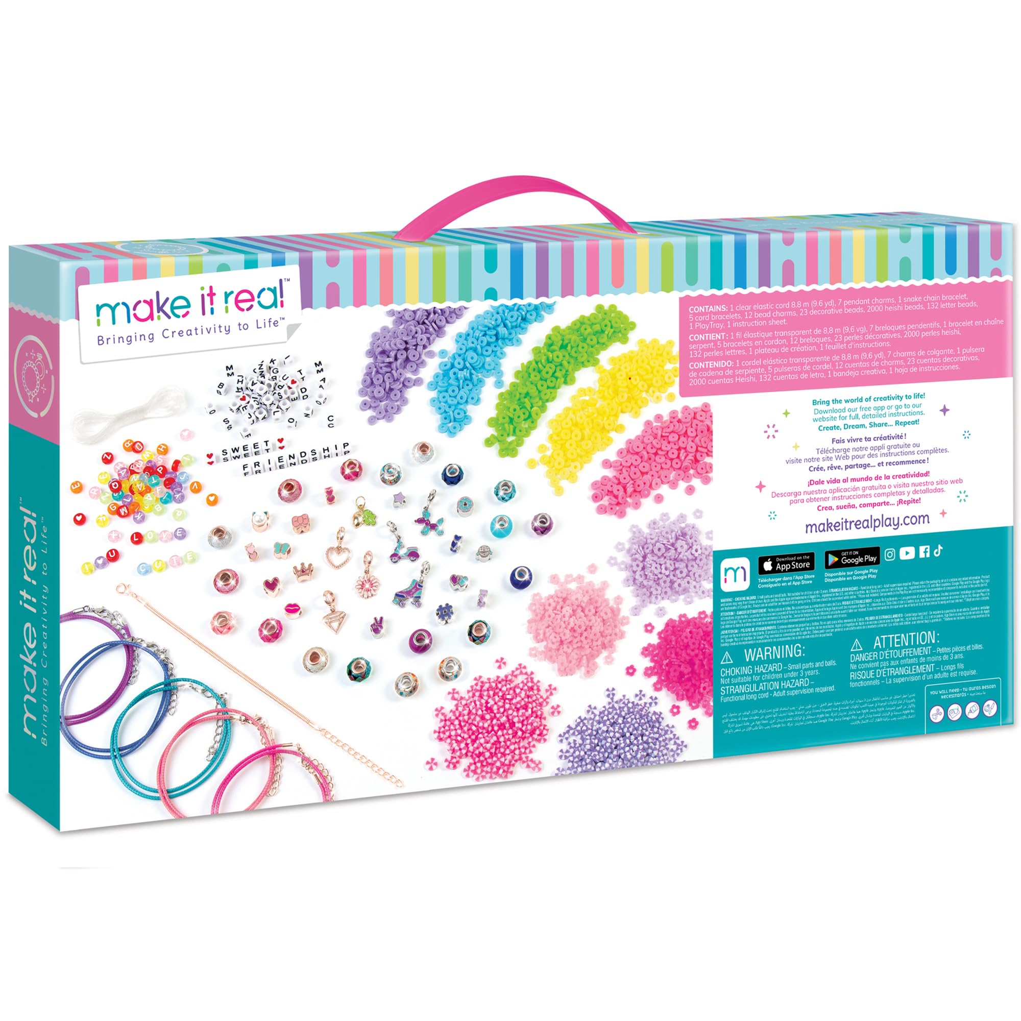 Make It Real: Best Day Ever! Deluxe Jewelry Studio - 2183pcs - DIY Craft Kit, Design & Make Over 30 Breacelets, Beads & Charms, Girls & Kids Ages 8+ - Image 2