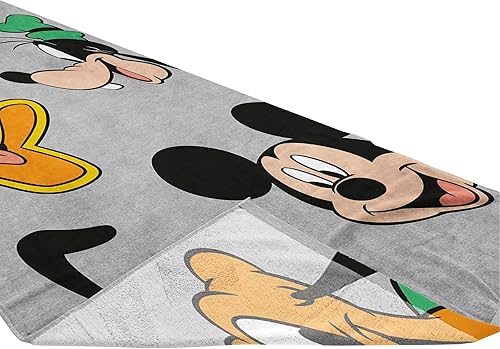 Miniatura 6 de Disney Mickey Mouse & Friends - Toalla de playa para piscina para niños, súper suave y absorbente, 100% algodón, mide 28 x 58 características,