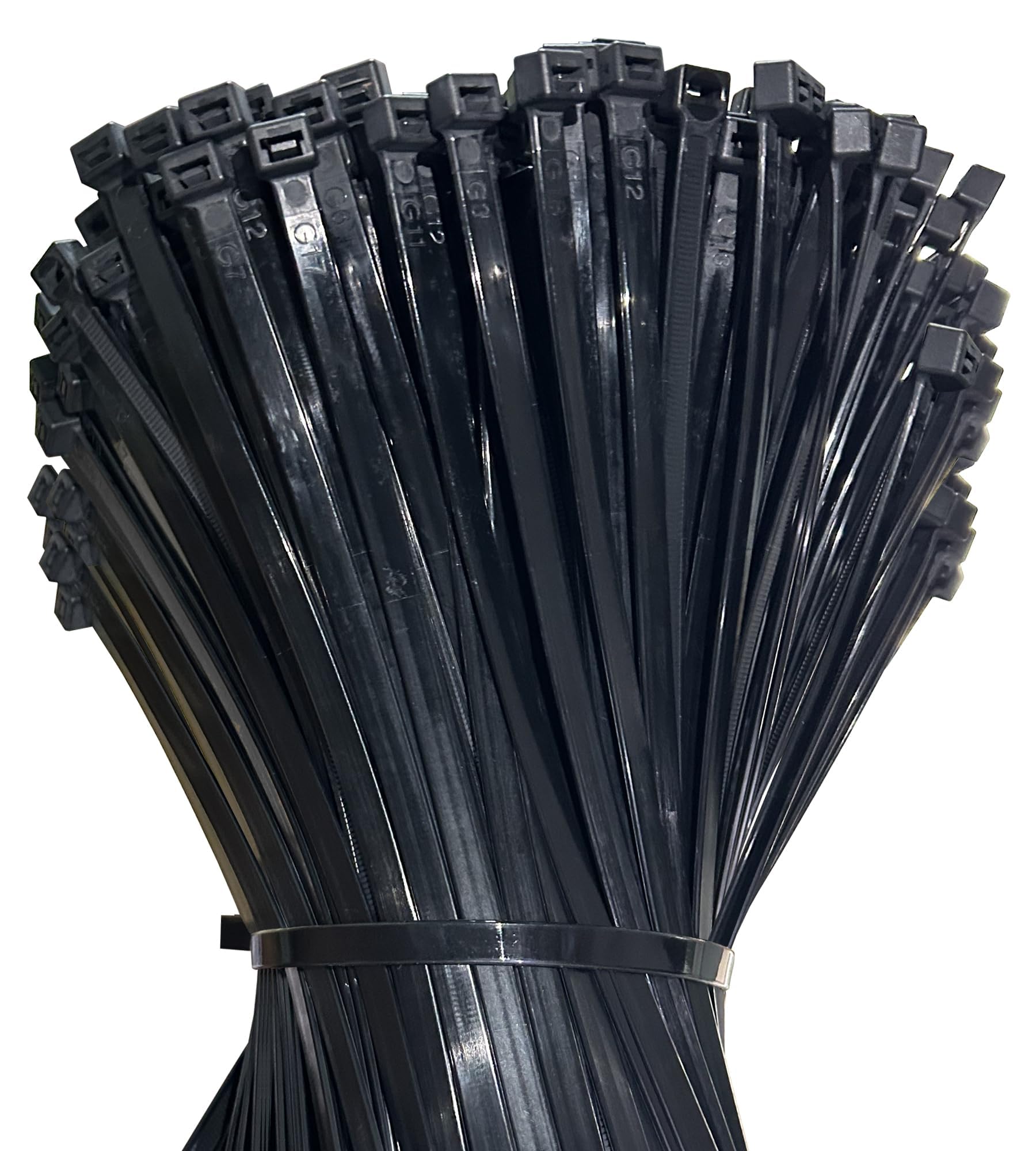 Bridas Plastico Negras 450mm, 350 Piezas Bridas Grandes Largo 9mm 90kg Abrazaderas Plastico Exterior Resistentes UV Bridas para Cables, Zip Ties