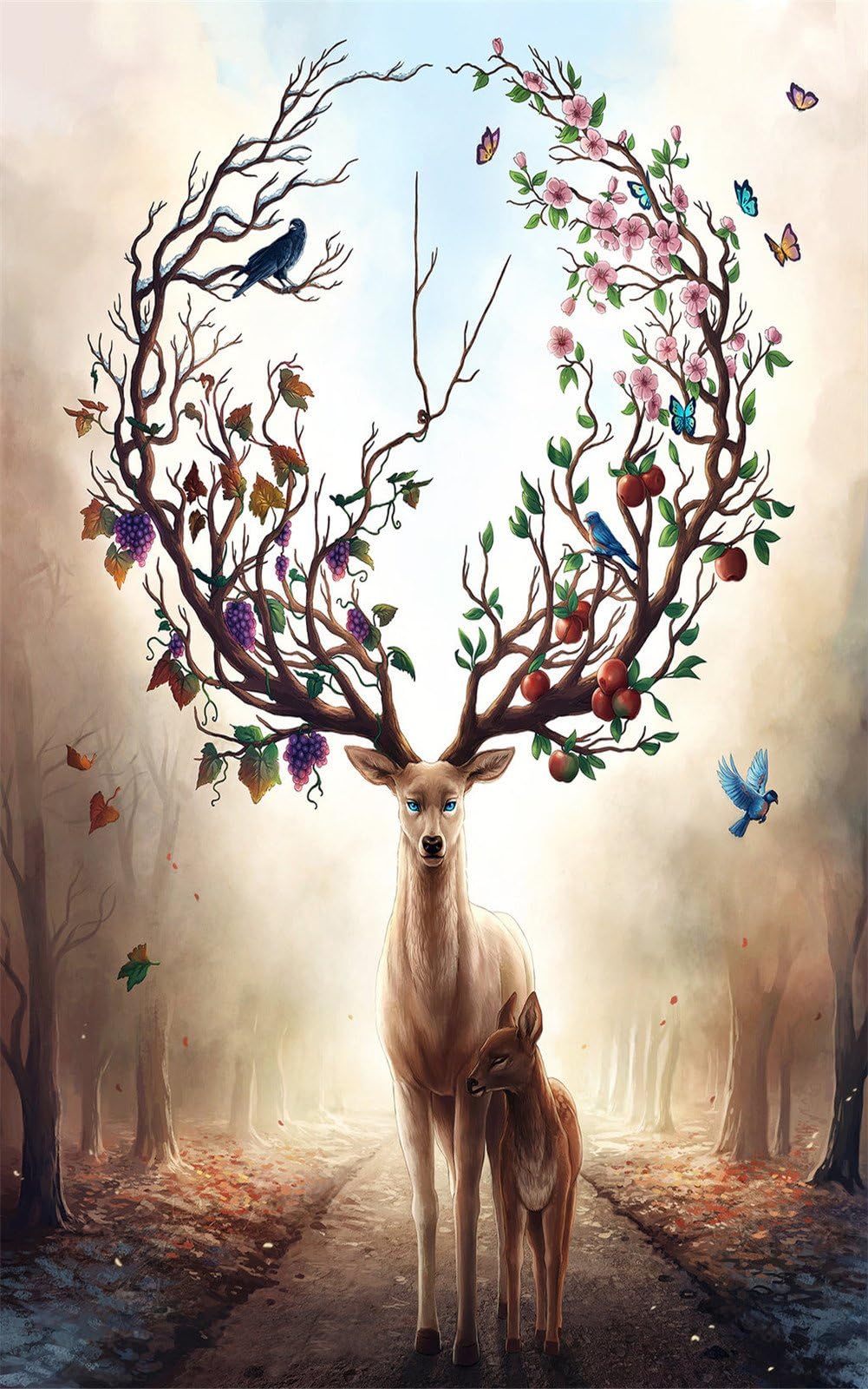 Funny Piecing Yobooom Jigsaw Puzzles Wooden For Adults 1000 Piece Forest Deer