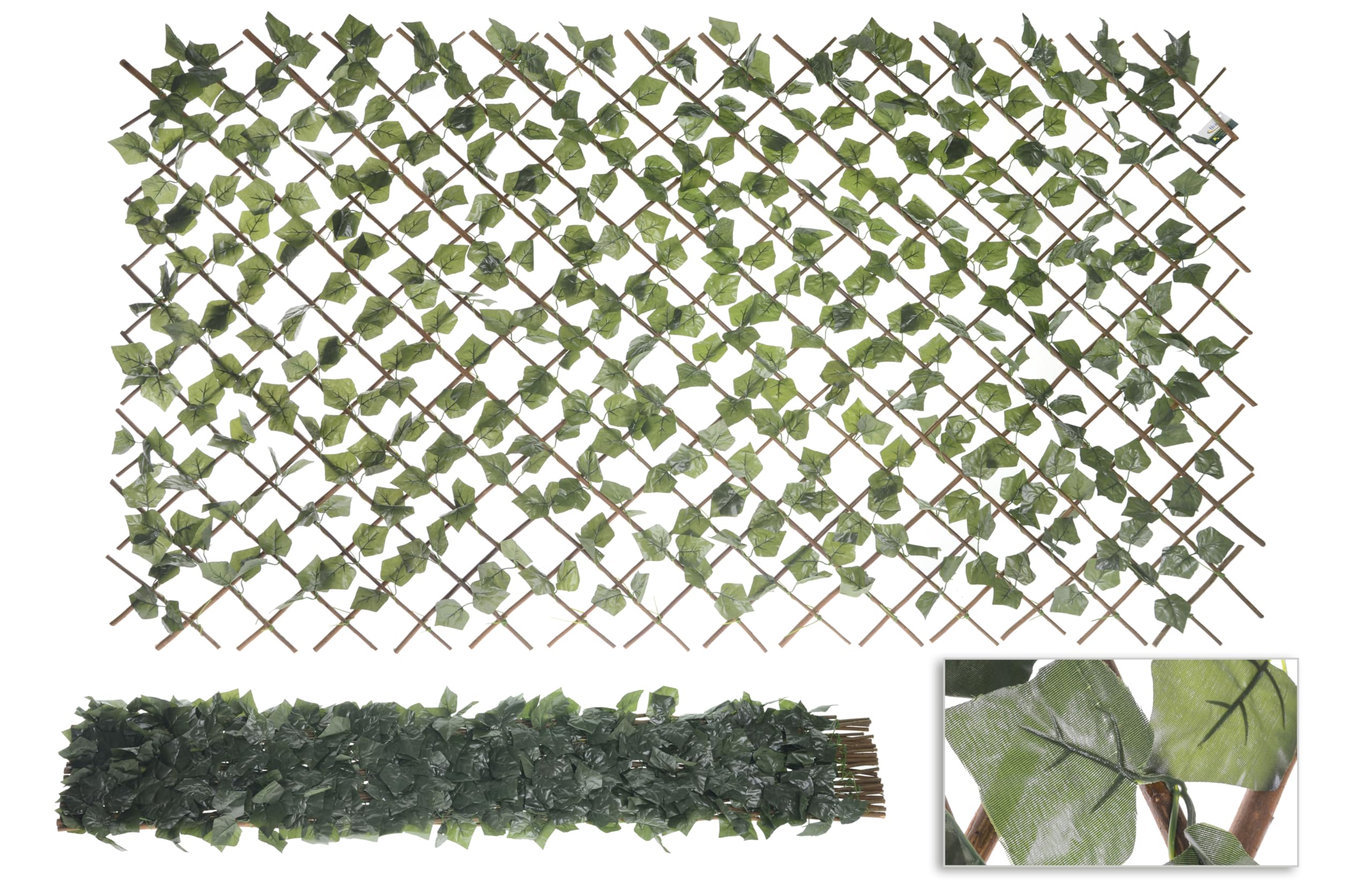 HERSIG - Celosias para Terraza Exterior - Celosia con Hojas Oscuras Decorativas (100x200cm) - Celosia Terraza - Decoracion Jardin Exterior - Celosias Decorativas Resistentes
