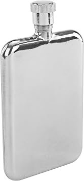 Southern Homewares Ultra-Thin Slim Premium Stainless Steel Flask, 1.5-Ounce, Chrome - Portable & Stylish