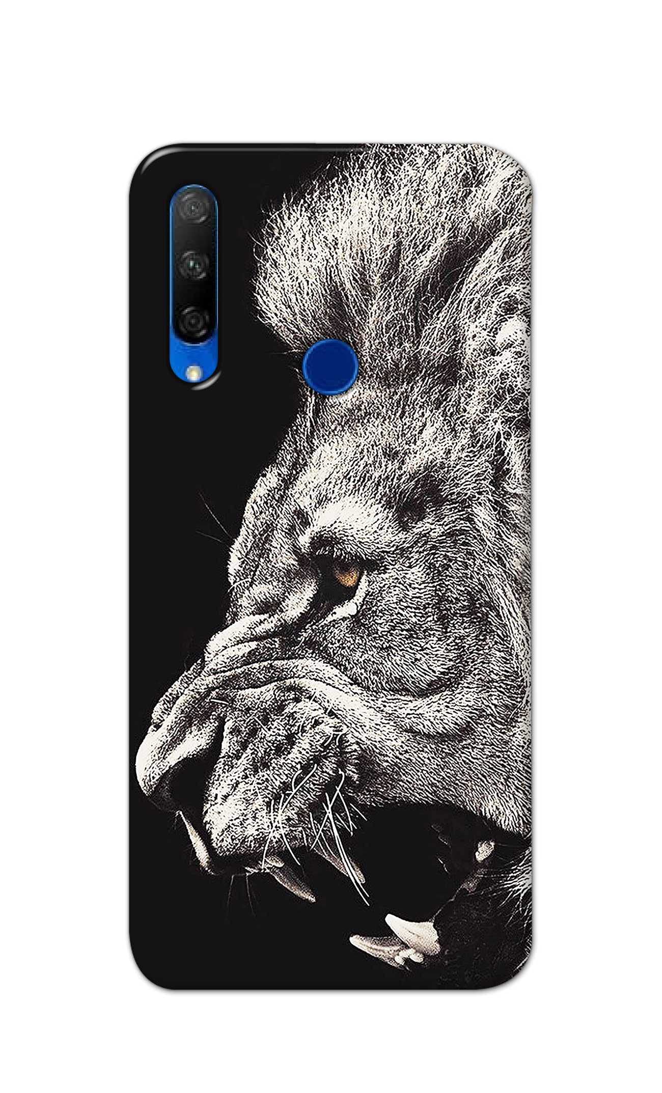 PRINTFIDAA Roaring Lion Printed Designer Hard Back Case Cover for Huawei P Smart Z/Honor 9X, STK-LX1 -(YO) VNS2225