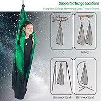 Vista 5 de Sensory Swing for Kids Holds up to 300lbs Indoor & Outdoor Therapy Cuddle Swing with Hammock Hooks Hanger Kit for Calming, Effect for Autism, ADHD