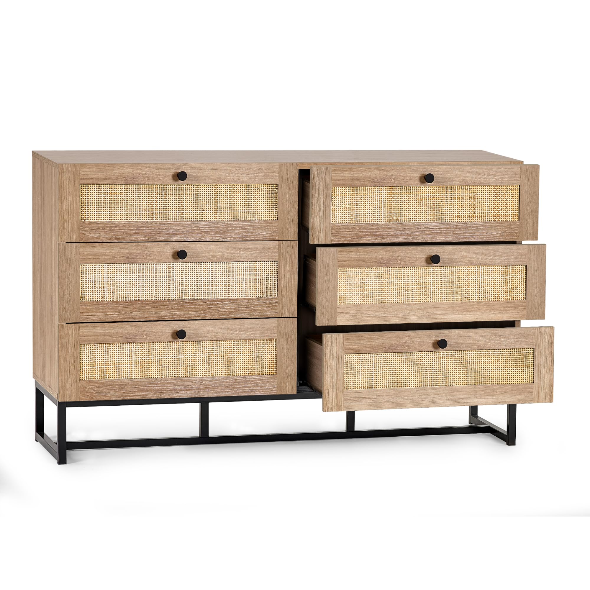 Julian Bowen Padstow 6 Drawer Oak Chest of Drawers - Brown - Oak