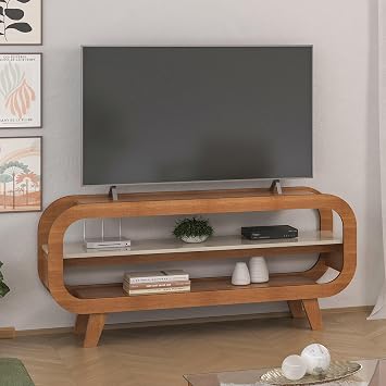 Rack TV Artely Théo Cinamomo/Off White - até 60 polegadas