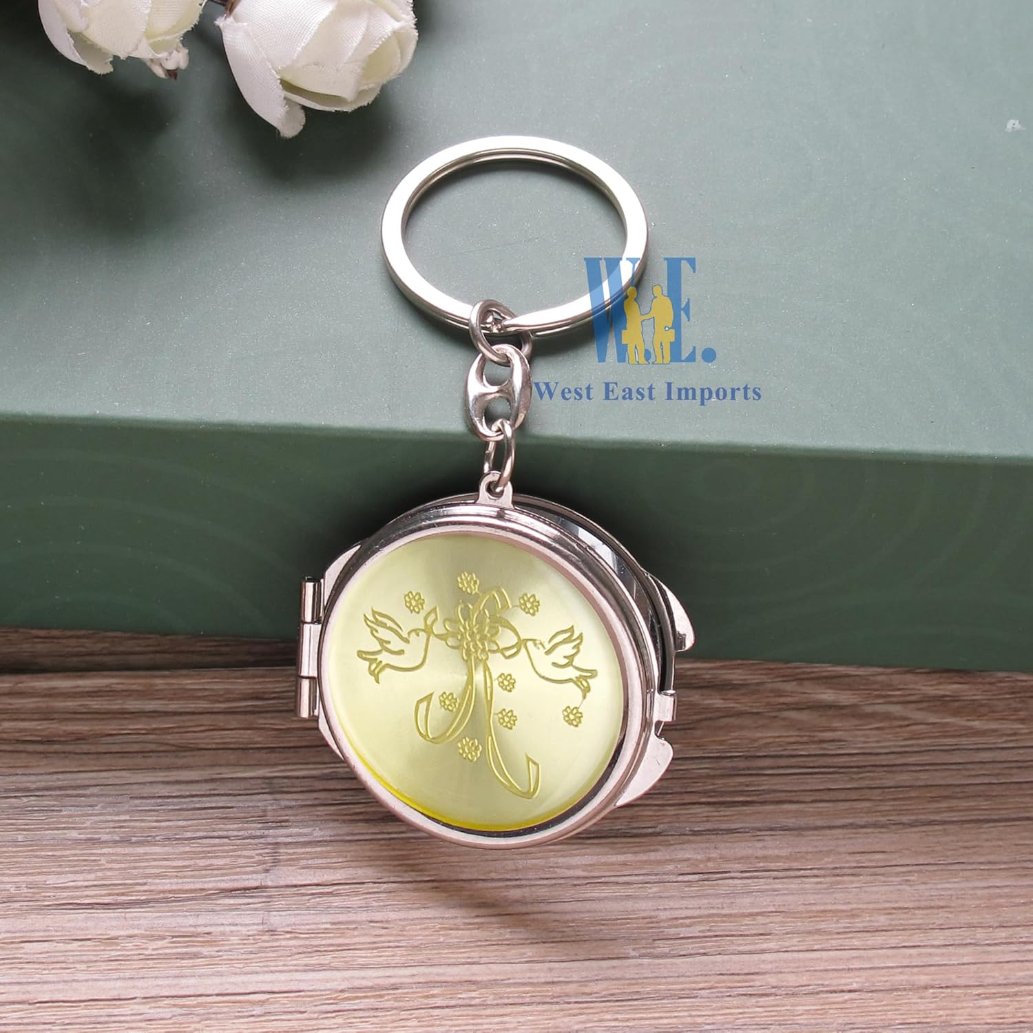 12 PCS Personalized Wedding Favor Bridal Shower Wedding Anniversary Souvenir for Guest bridesmaids gifts (gold trim)
