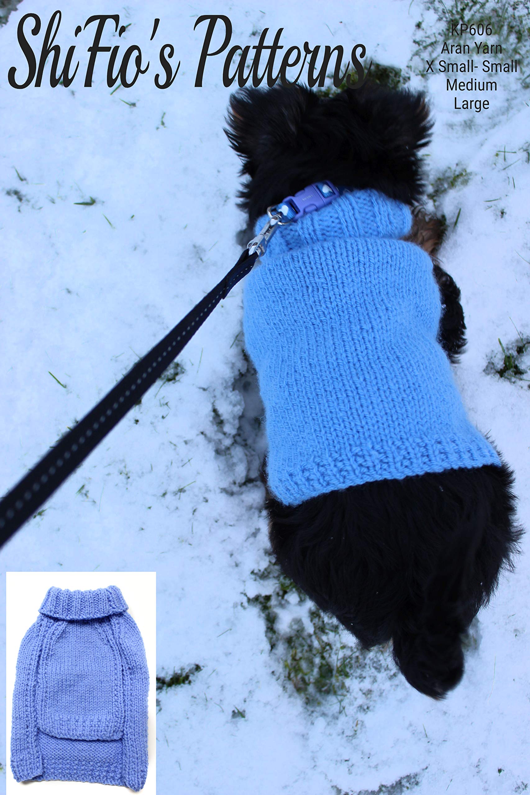 Knitting Pattern for Plain Dogs Coat 4 Sizes Included, Aran Yarn, Sizes are X Small, Small, Medium and Large - Image 2