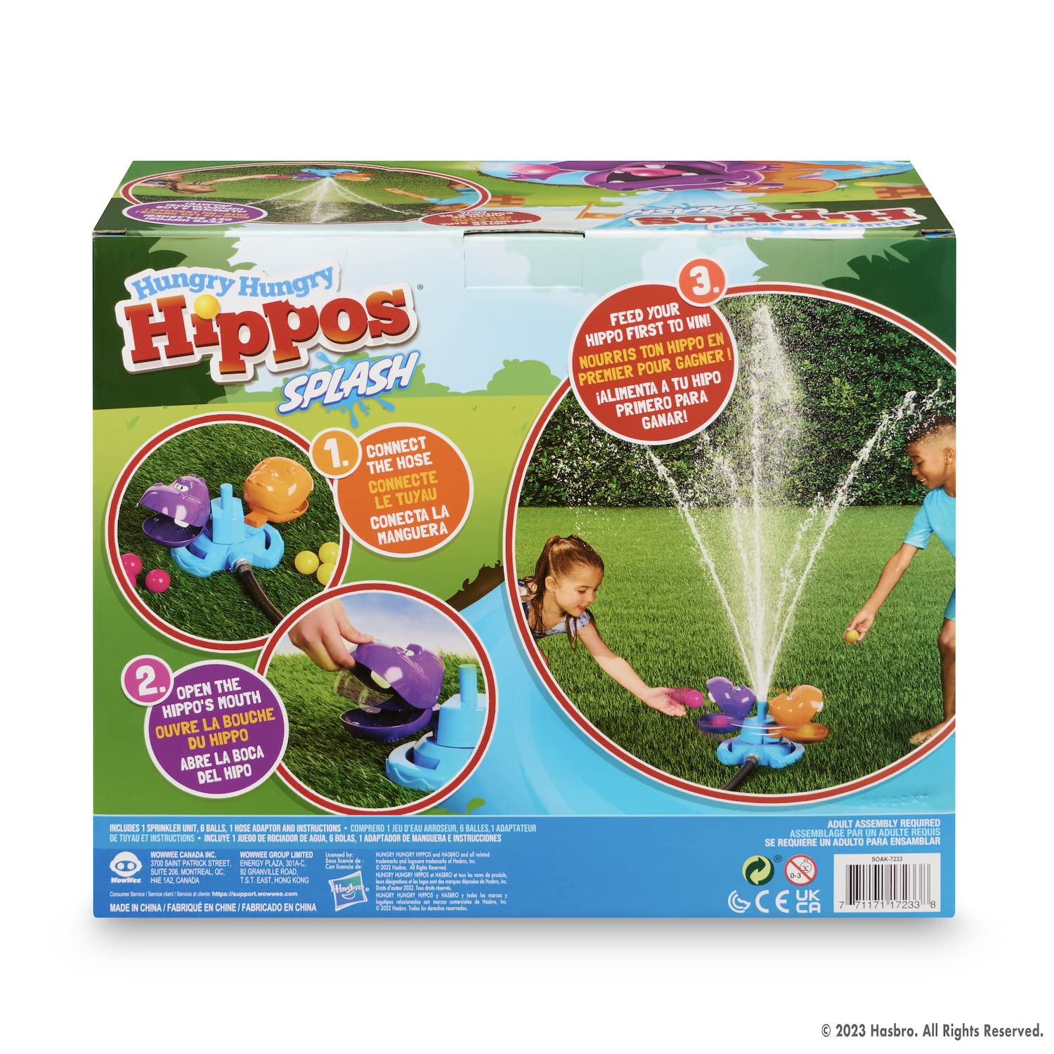 Hasbro Hungry Hungry Hippos Splash ?Çô Lawn Water Toys Sprinkler Game for Kids