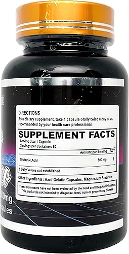 Miniatura 2 de Productos El Colibri Acido Glutamico 500mg 60 Cápsulas