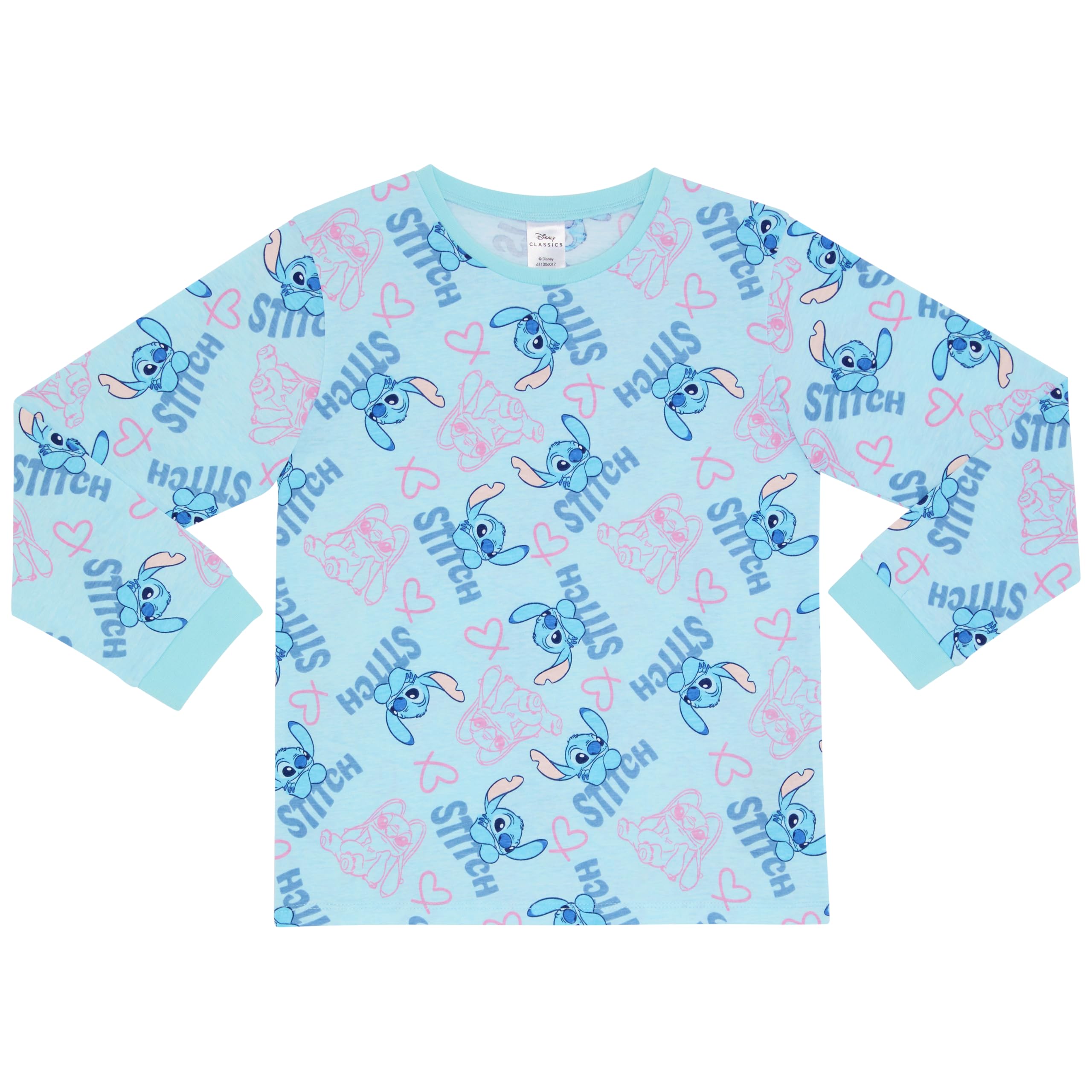 Disney Lilo & Stitch, Angel - Paquete de Tres Camisetas de Manga Larga 100% Algodón Peinado