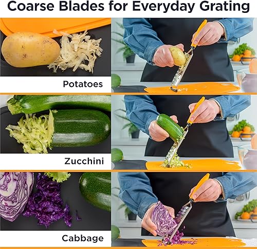 Miniatura 5 de Deiss PRO - Rallador grueso y rallador de queso de mano y rallador de queso y rallador de cítricos Deiss PRO