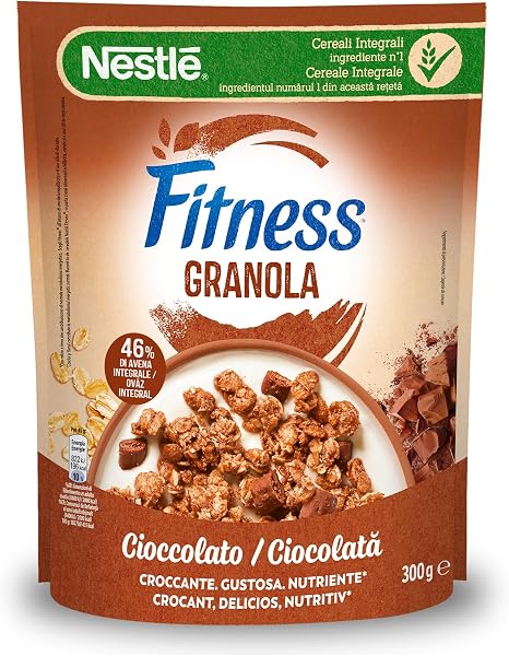 FITNESS Granola Cioccolato con Avena e Cereali Integrali 300g - 4