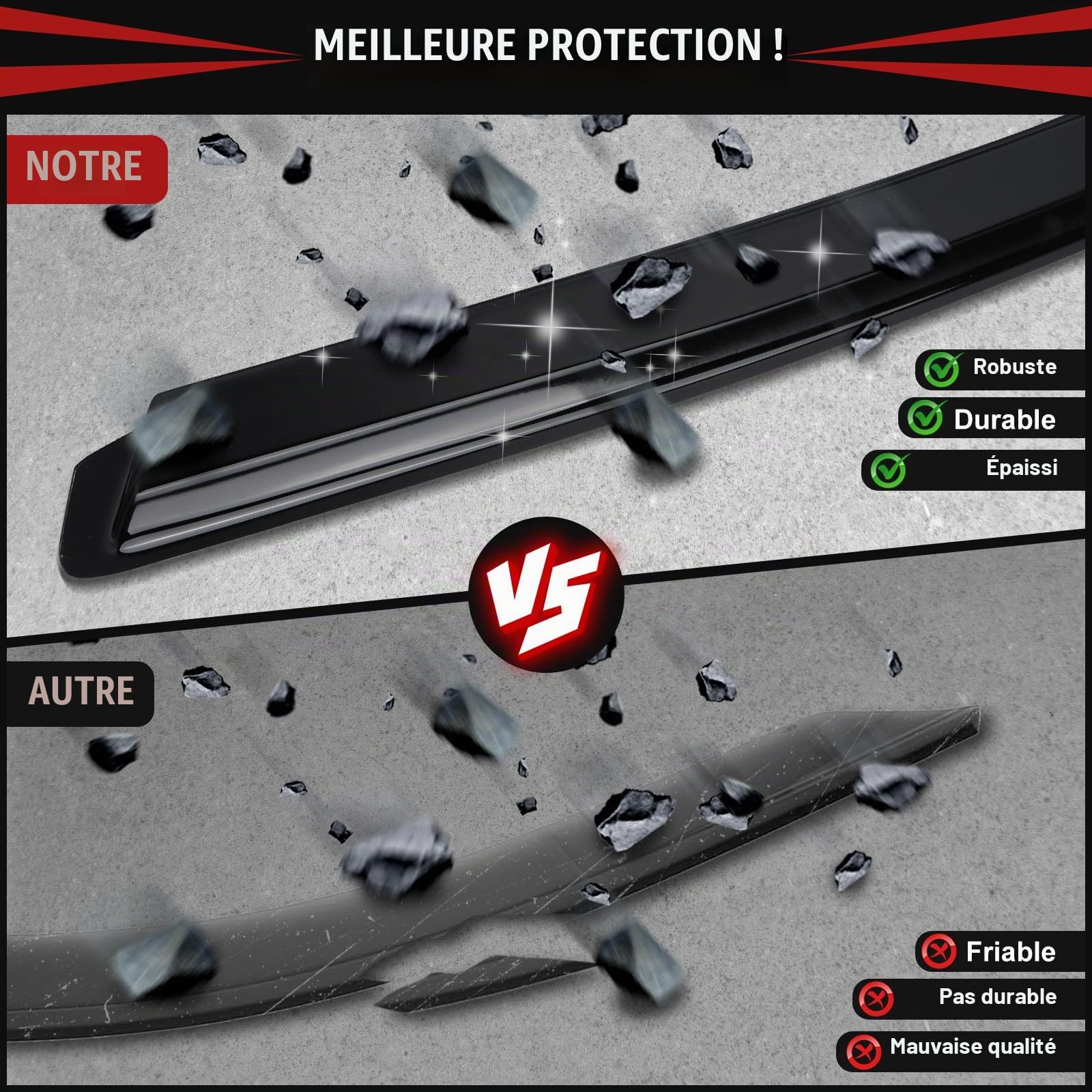Déflecteurs De Vent Pluie d'air Compatible avec VW T-Ouran 2003-2015, 4 pièces Deflecteurs d'air Déflecteurs de Vent Montage Facile