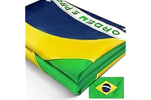 Bandeira do Brasil Premium: Símbolo Nacional Embroiderado