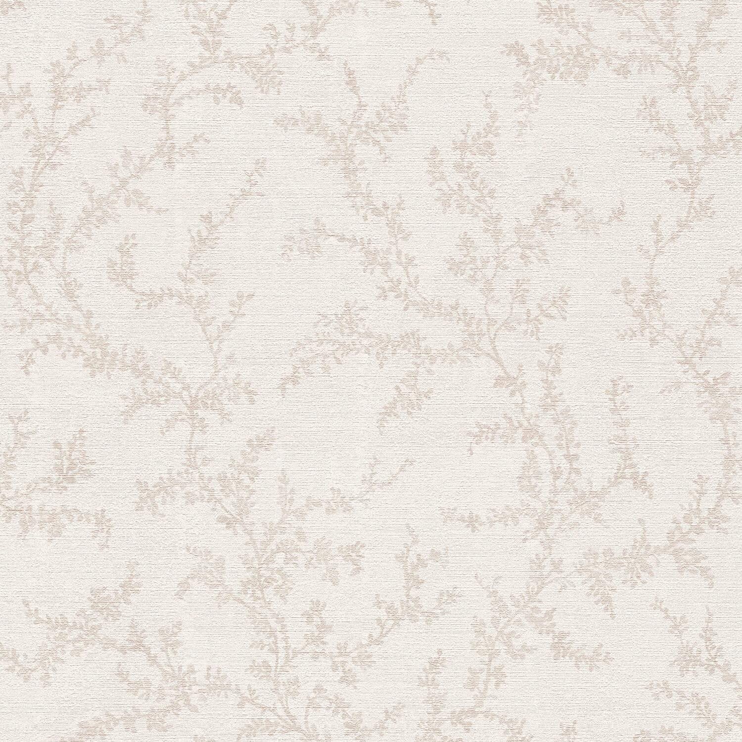 Papel pintado floral crema lavable para salones luminosos y dormitorios acogedores