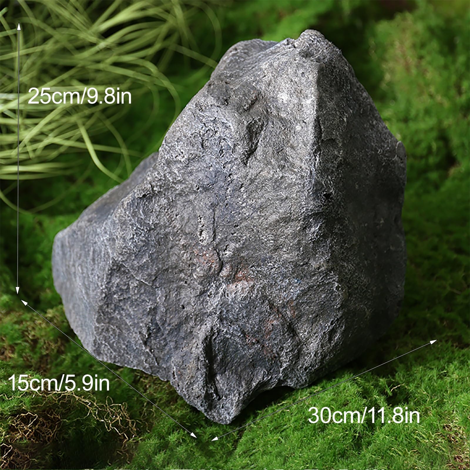 Rocce finte Leggere for Decorazioni da Giardino, Pietre paesaggistiche realistiche in Schiuma PU(30x15x25cm)