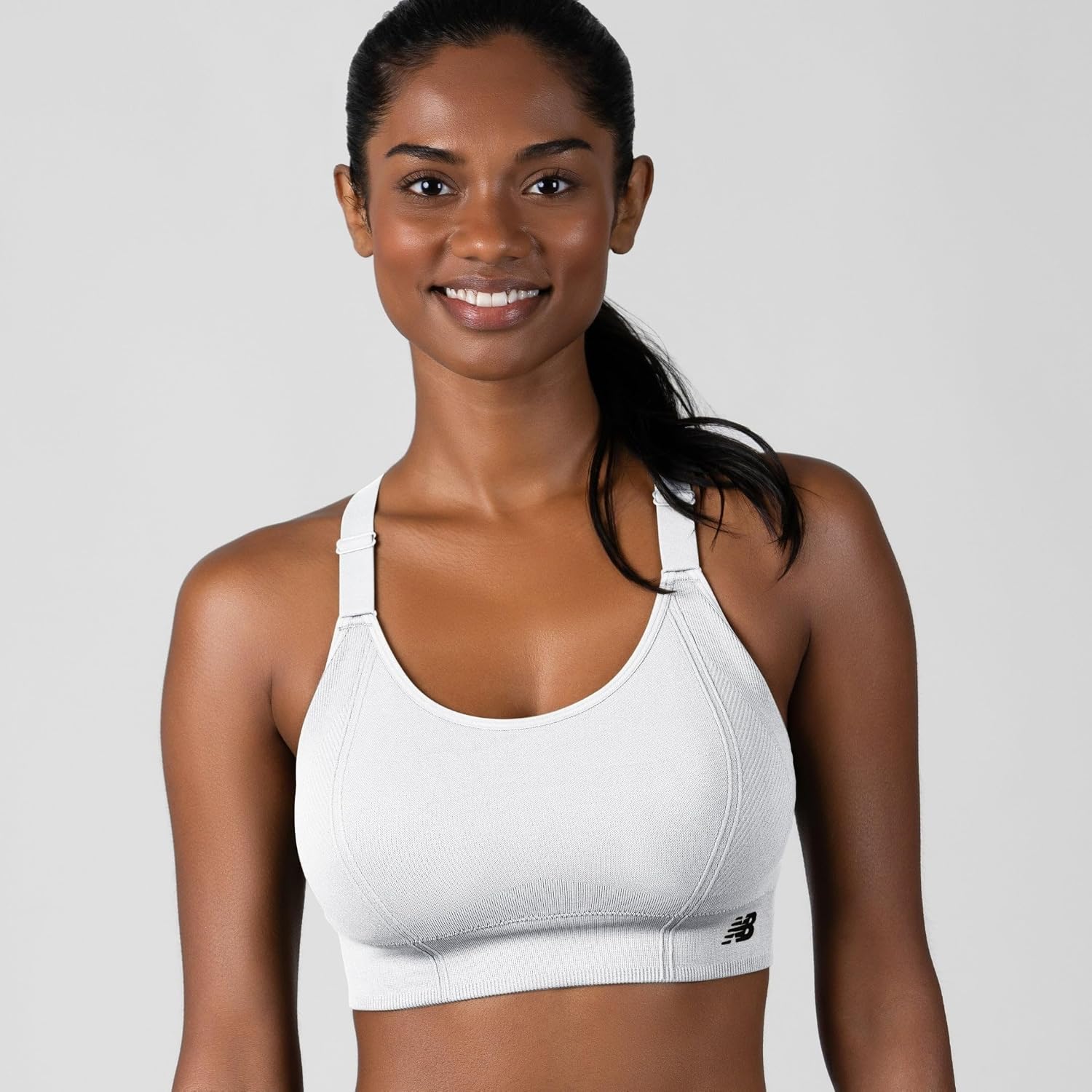 New Balance 2 Pack Sports Bras for Women, Seamless Wirefree Womens Sports Bra with Removable Pads, Athletic Wear for Workout