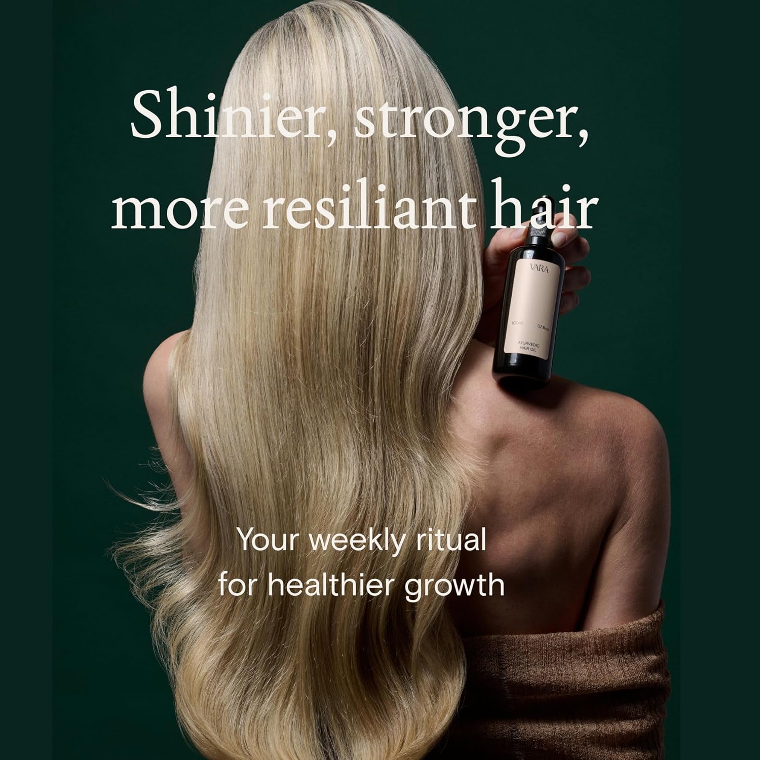 Vara Ayurvedic Hair Oil – Herbal Scalp & Hair Treatment with Amla, Brahmi, Bhringraj & Hibiscus – Supports Shine, Strength & Frizz Control