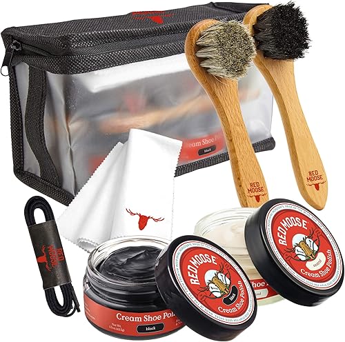 Miniatura 29 de RED MOOSE Esmalte en crema prémium para botas y zapatos, fabricado en los Estados Unidos Kit de 8 piezas negro