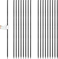 Besitu 36 Inch Rebar Stakes 16-Pack - 3/8" Heavy Duty Galvanized Steel Ground Anchors for Fencing, Landscaping, Concrete Forms & Garden Support