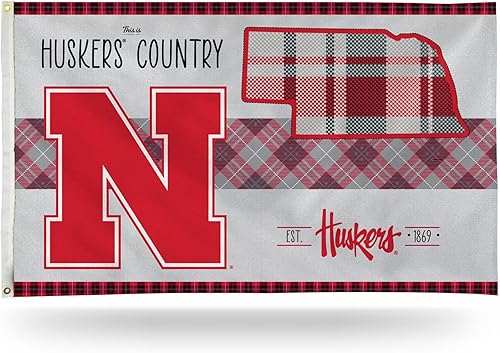 Rico Industries NCAA Nebraska Cornhuskers This is Cornhuskers - Bandera de país de 3 x 5 pies, una cara, para interior o exterior, decoración del